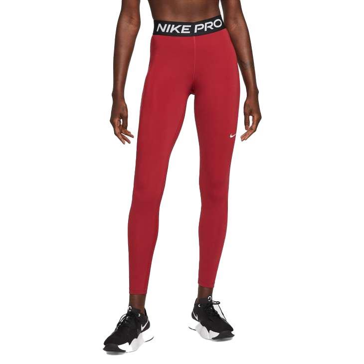 Nike Pro Intertwist High Waisted Leggings Shiny Black Red Women's