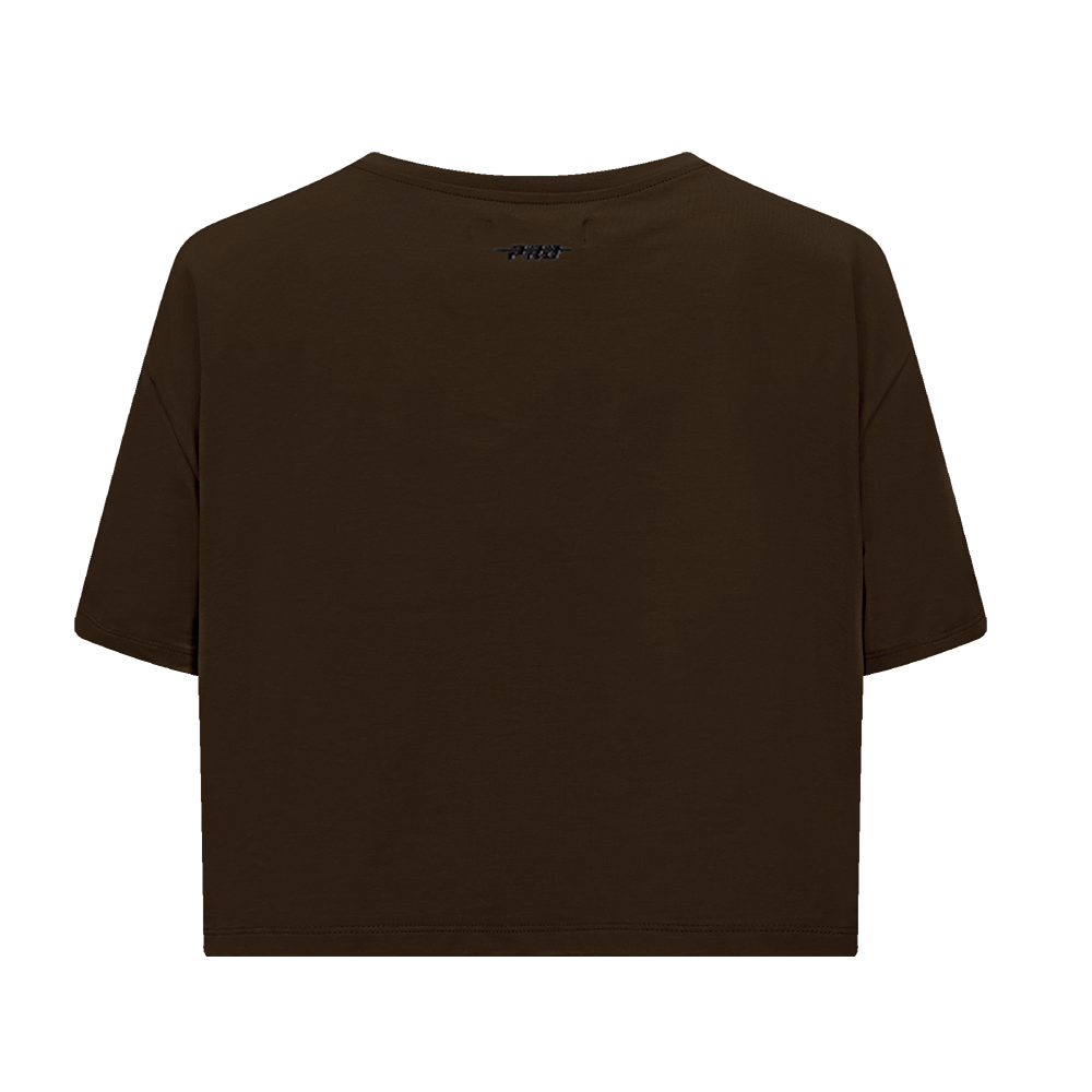 Pro Standard Women's MLB San Diego Padres Mashup Boxy Tee -Brown - BROWN Thumbnail View 2