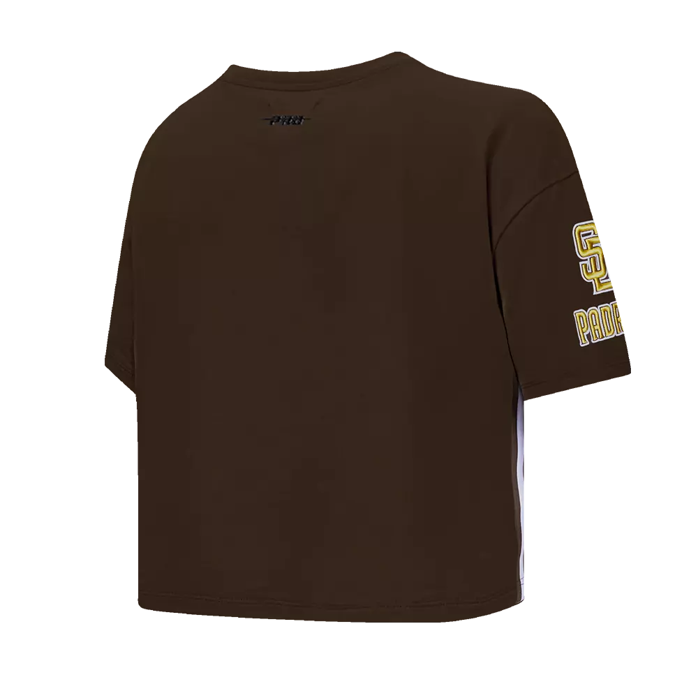 Pro Standard Women's MLB San Diego Padres Mashup Boxy Tee - Brown - BROWN