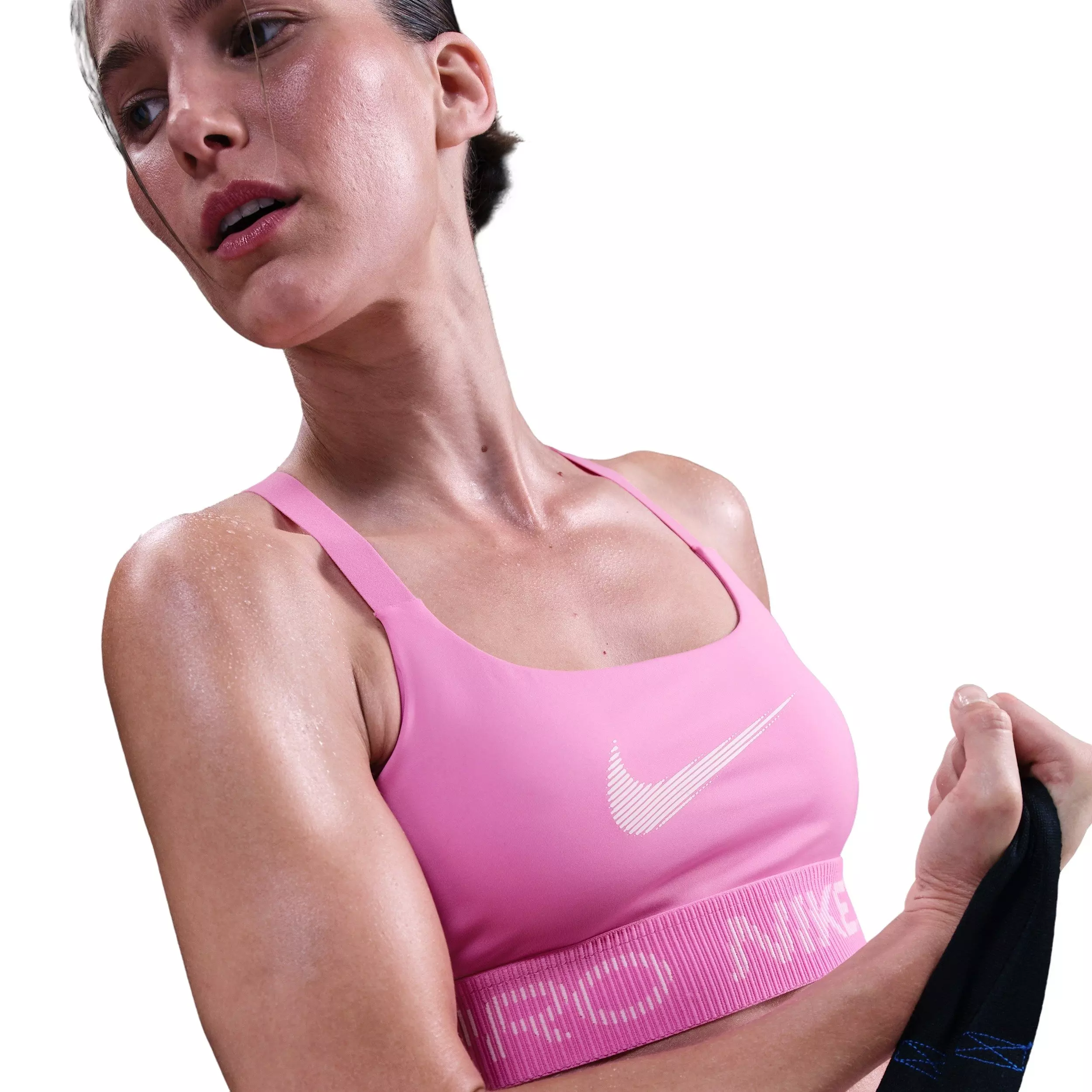 Nike Women's Pro Light-Support Non-Padded Sports Bra -Pink - PINK