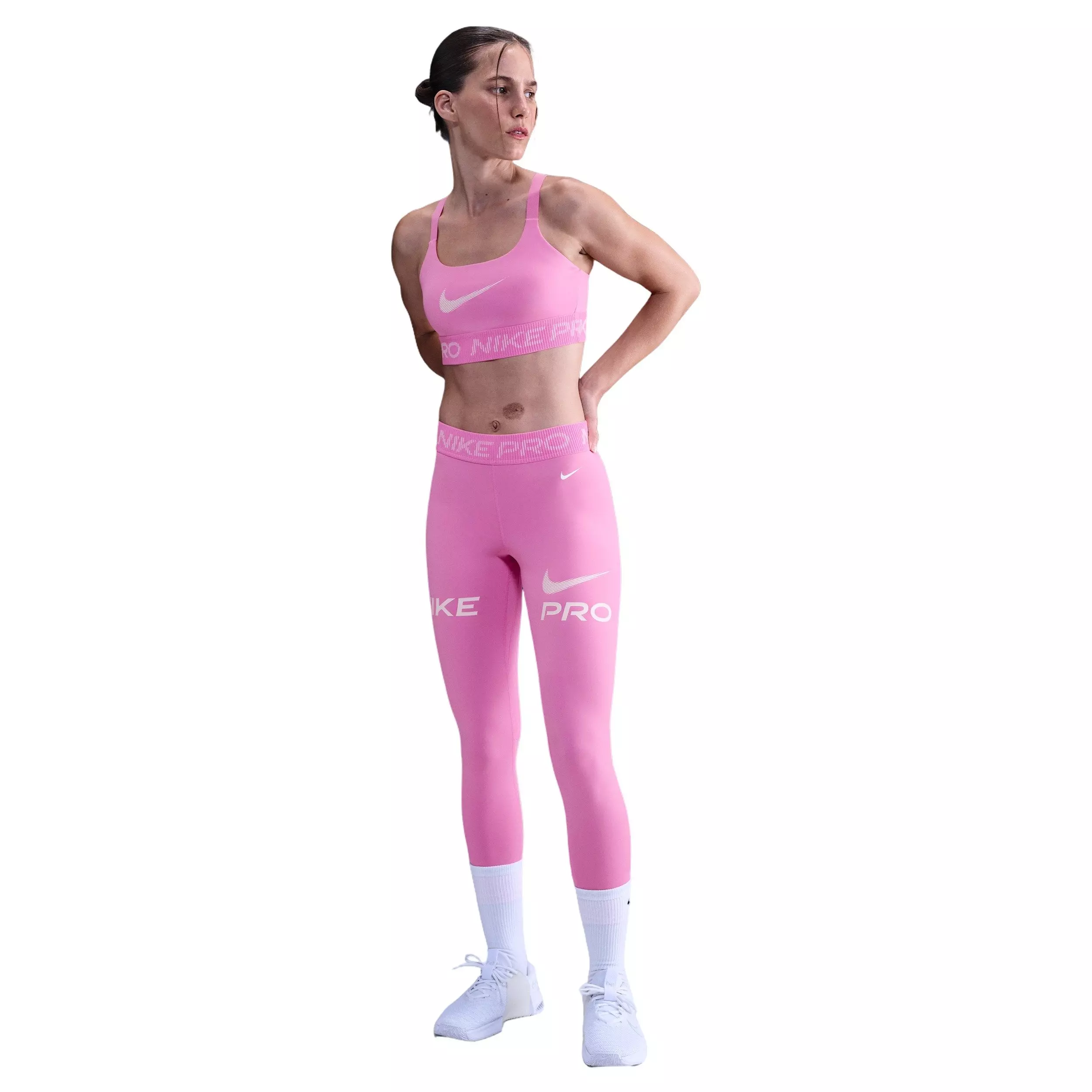 Nike Women's Pro Light-Support Non-Padded Sports Bra - Pink - PINK