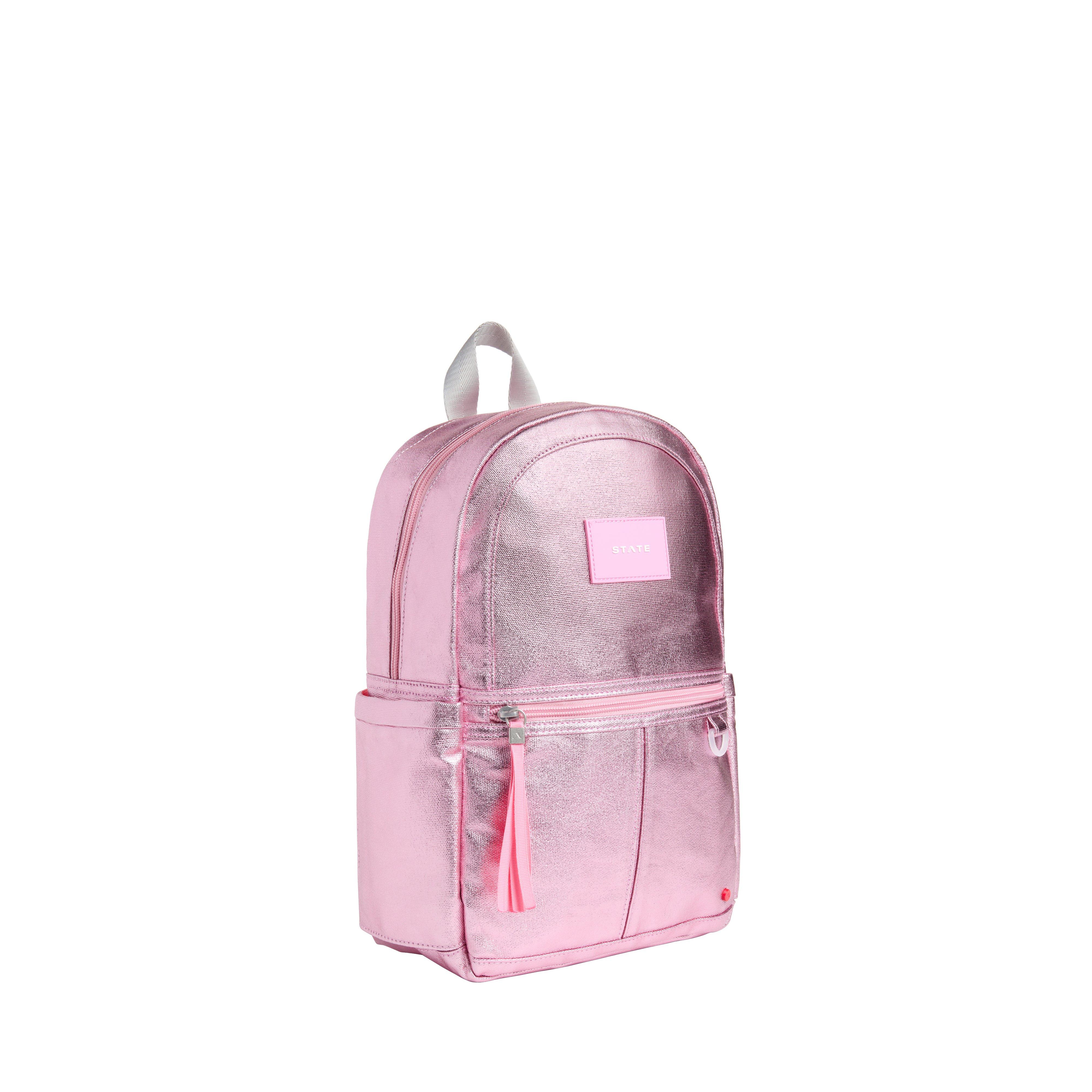 STATE Bags Kane Mini Backpack - Pink/Silver - PINK/SILVER