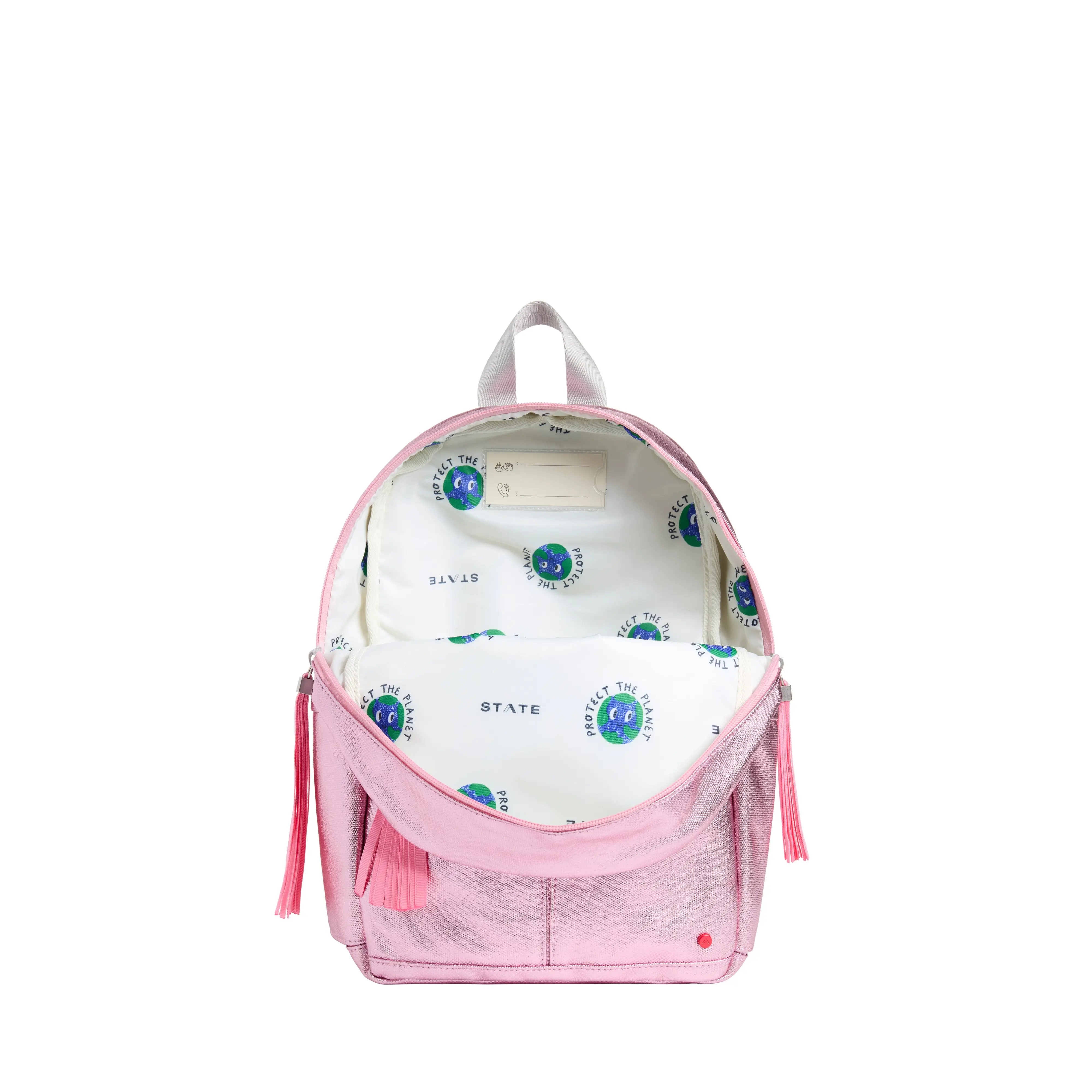 STATE Bags Kane Mini Backpack - Pink/Silver - PINK/SILVER