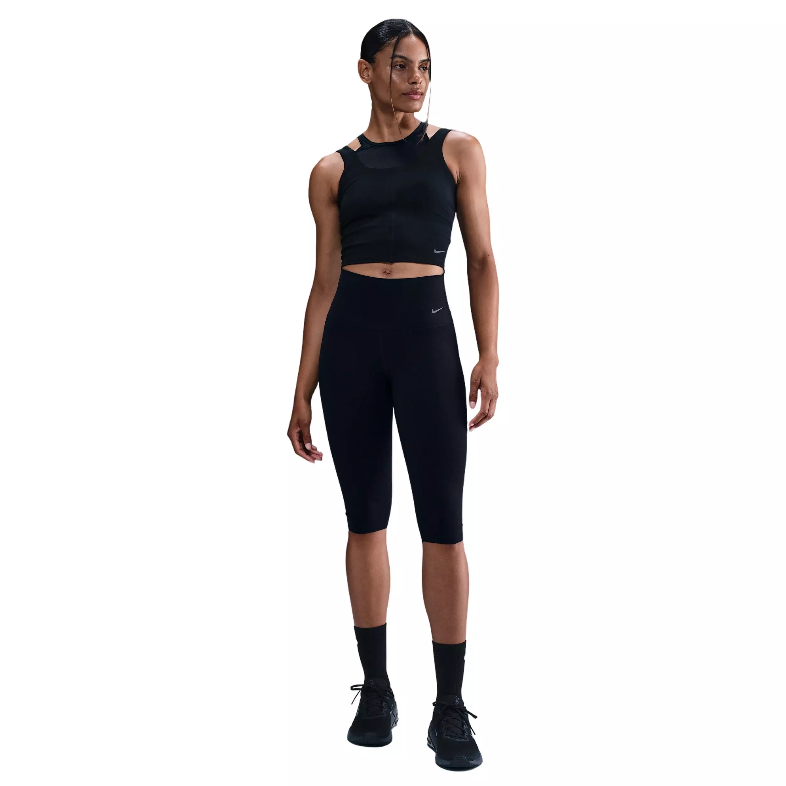 Nike Women's Zenvy Gentle-Support High-Waisted Capri Leggings - Black - BLACK