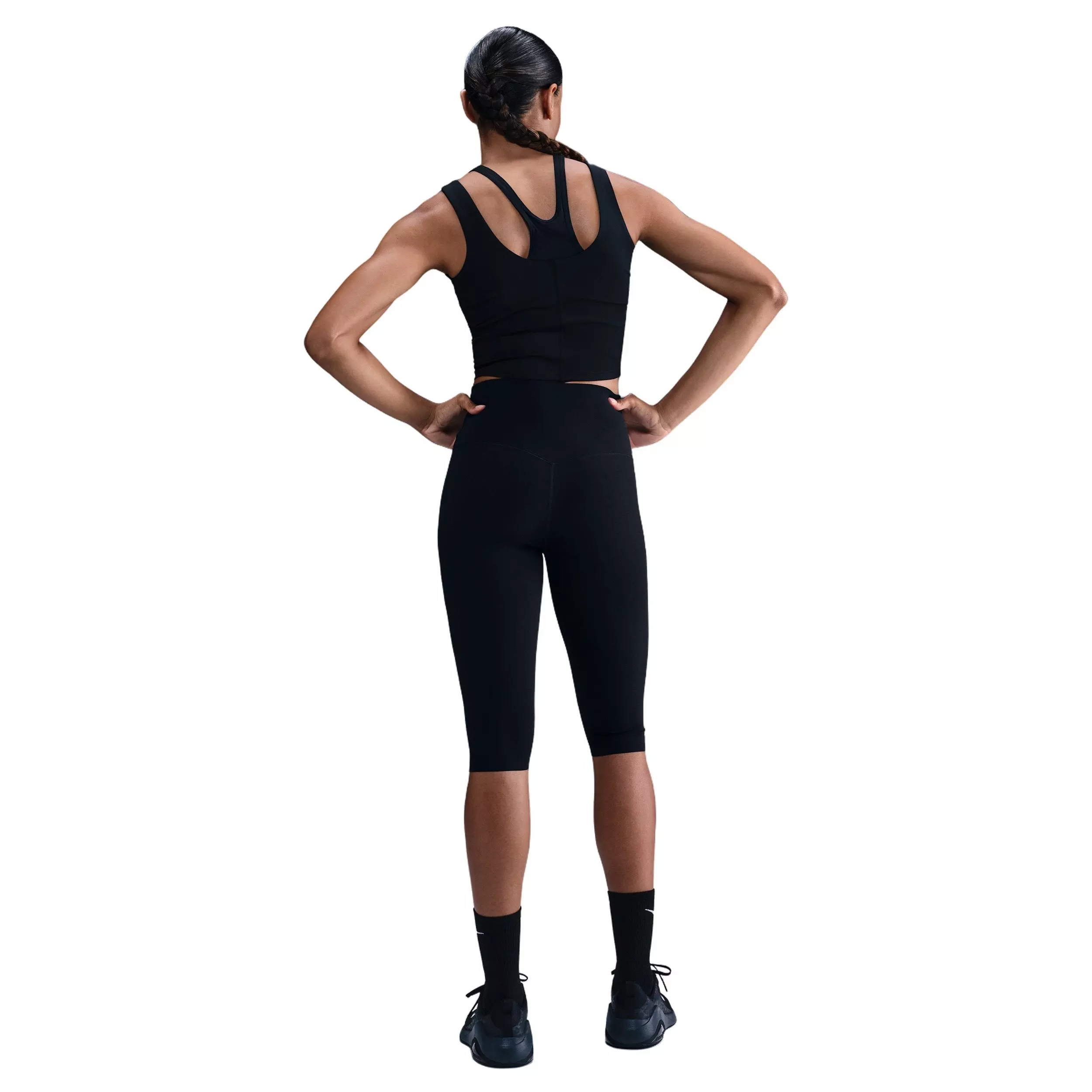 Nike Women's Zenvy Gentle-Support High-Waisted Capri Leggings - Black - BLACK