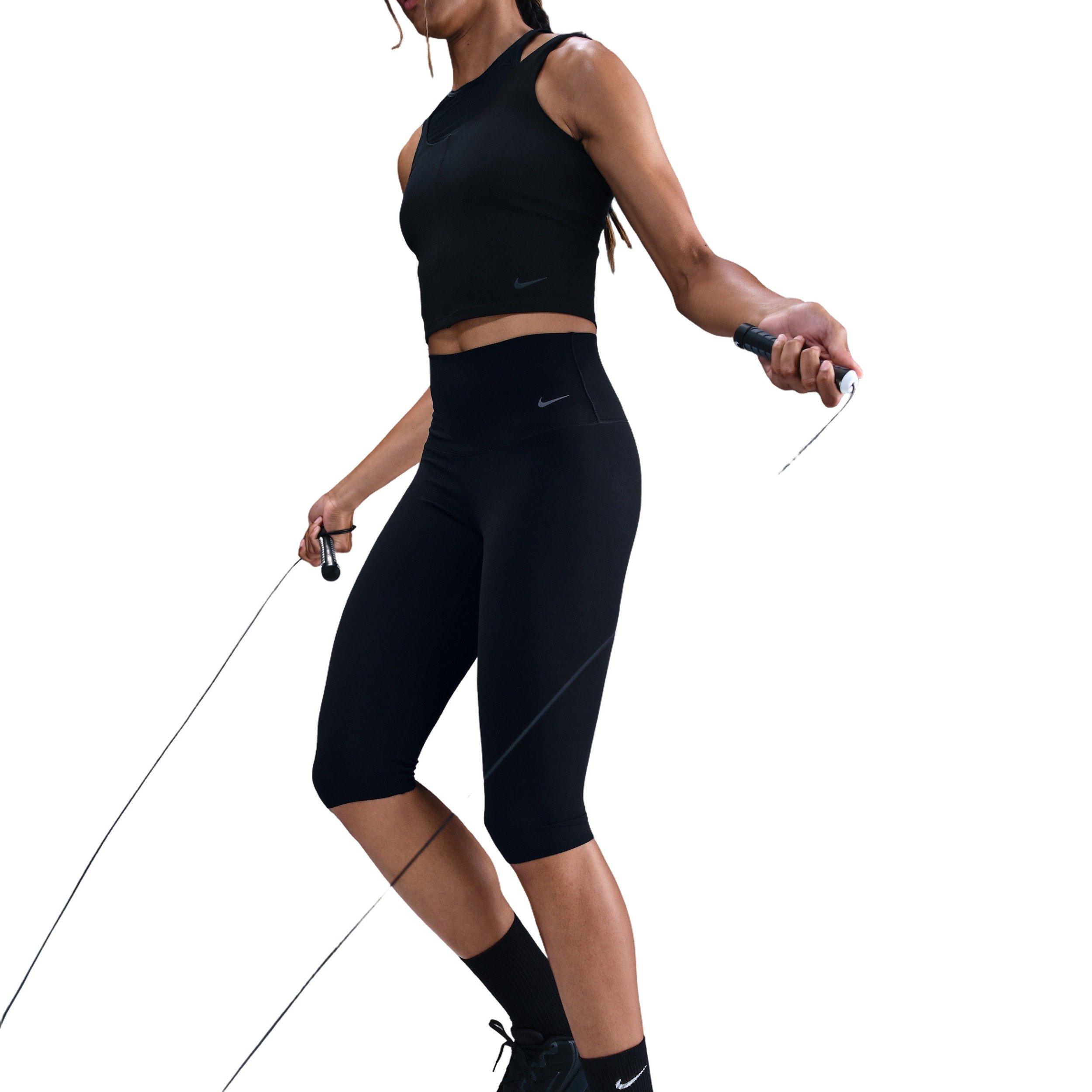 Nike Women's Zenvy Gentle-Support High-Waisted Capri Leggings -Black - BLACK Thumbnail View 5