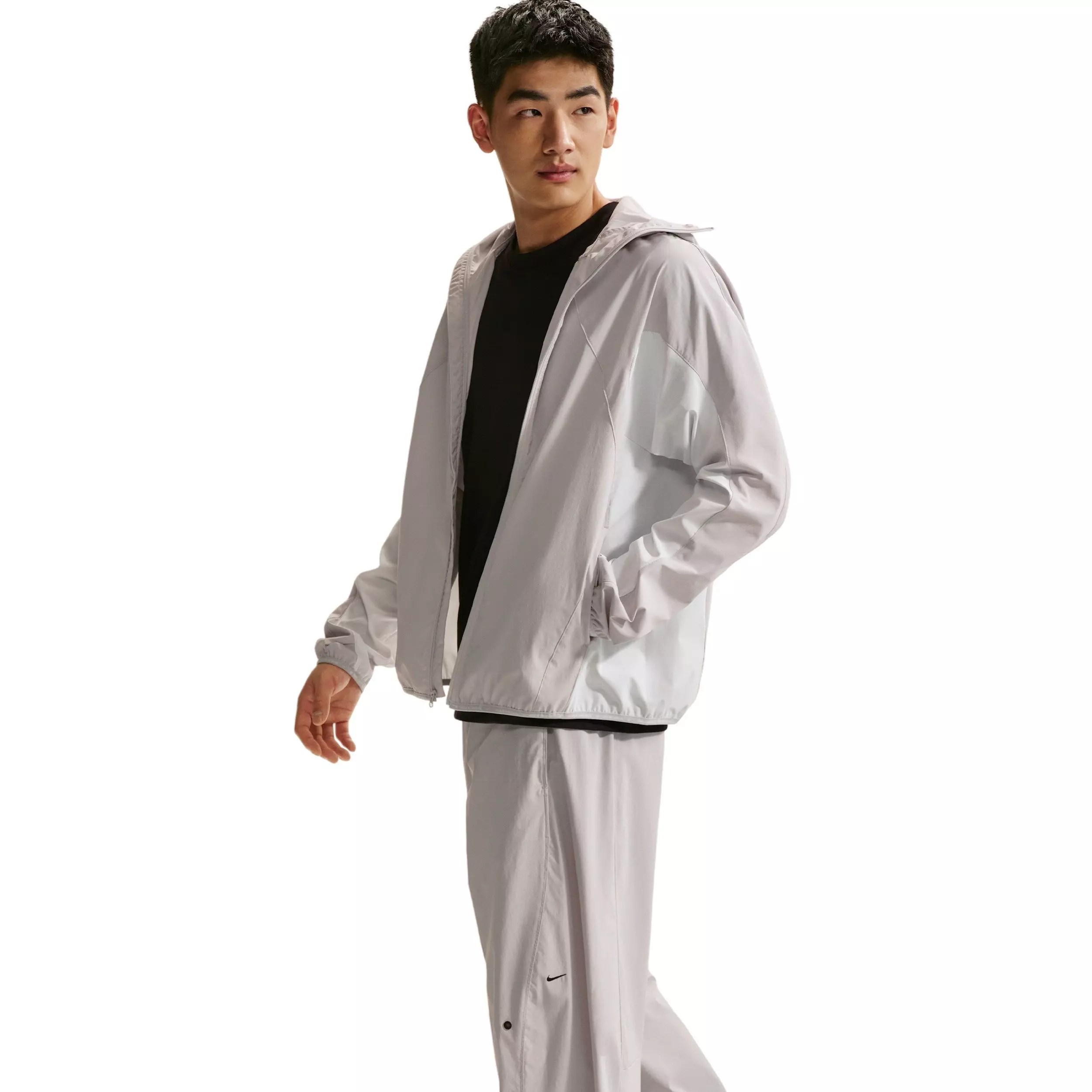 Nike Men's Dri-FIT Tech Helios Jacket - GREY FOG/OFF WHITE