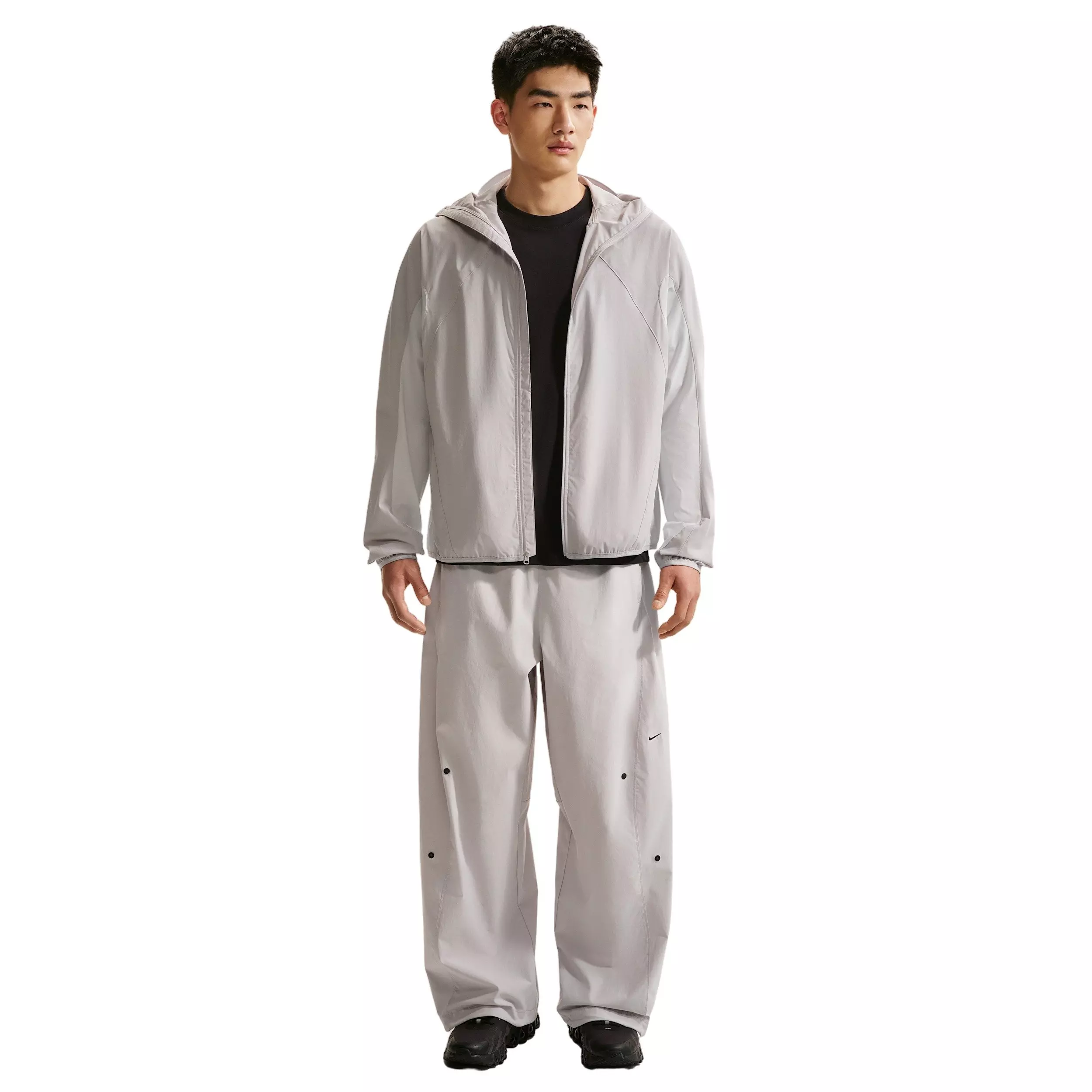 Nike Men's Dri-FIT Tech Helios Jacket - GREY FOG/OFF WHITE