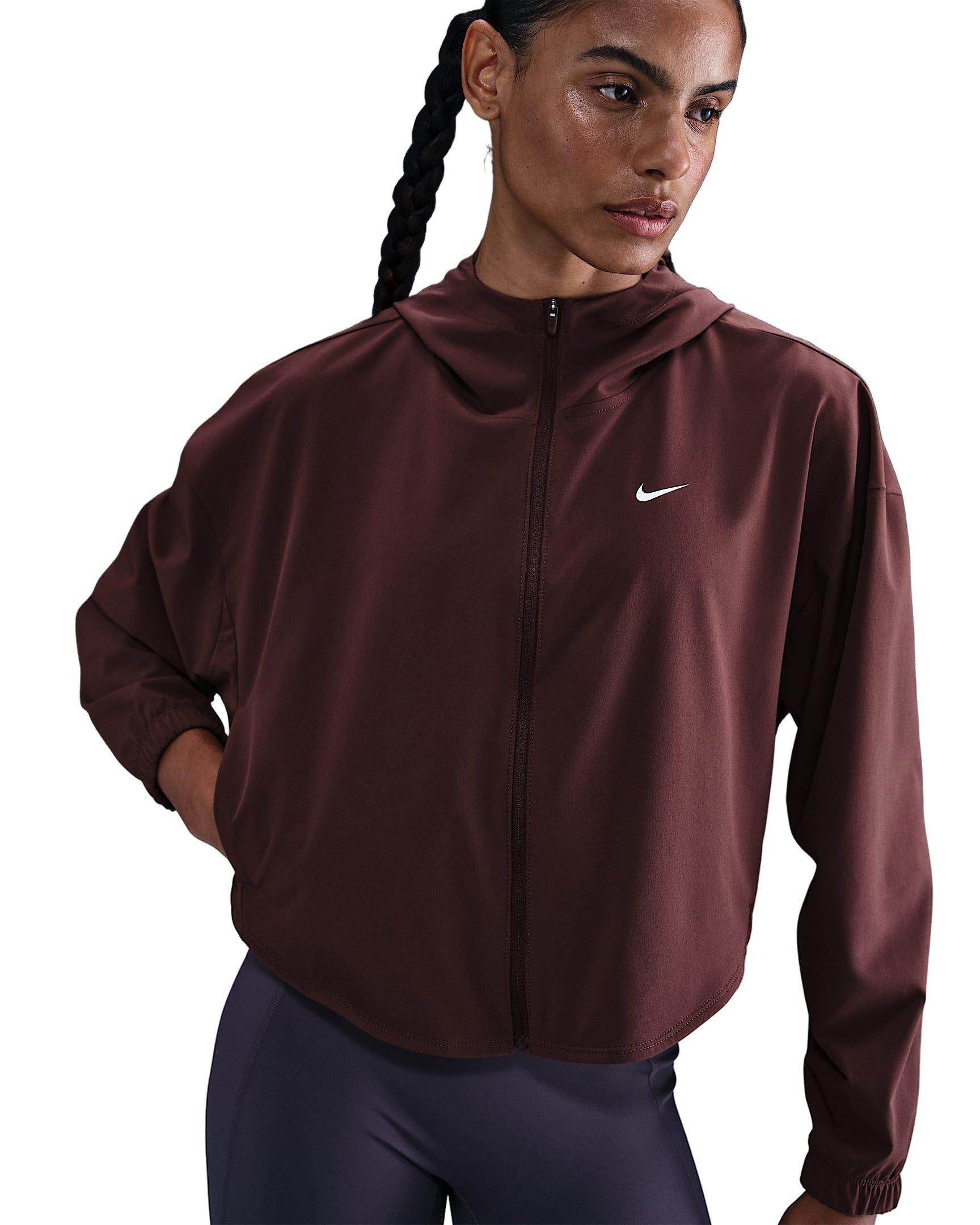 Nike Women's One Repel Oversized Hooded Woven Jacket -Burgundy - BURGUNDY Thumbnail View 1