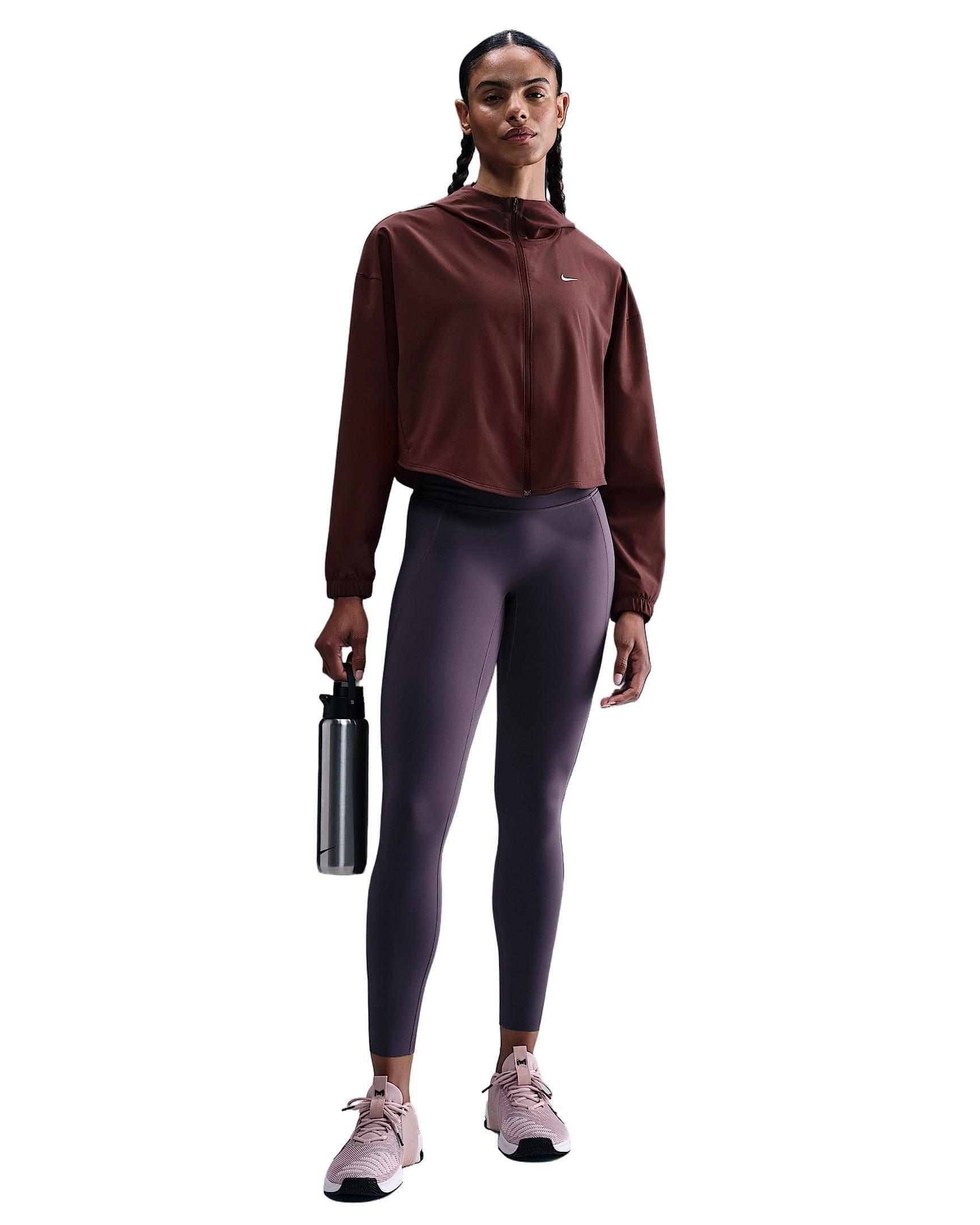 Nike Women's One Repel Oversized Hooded Woven Jacket -Burgundy - BURGUNDY Thumbnail View 4