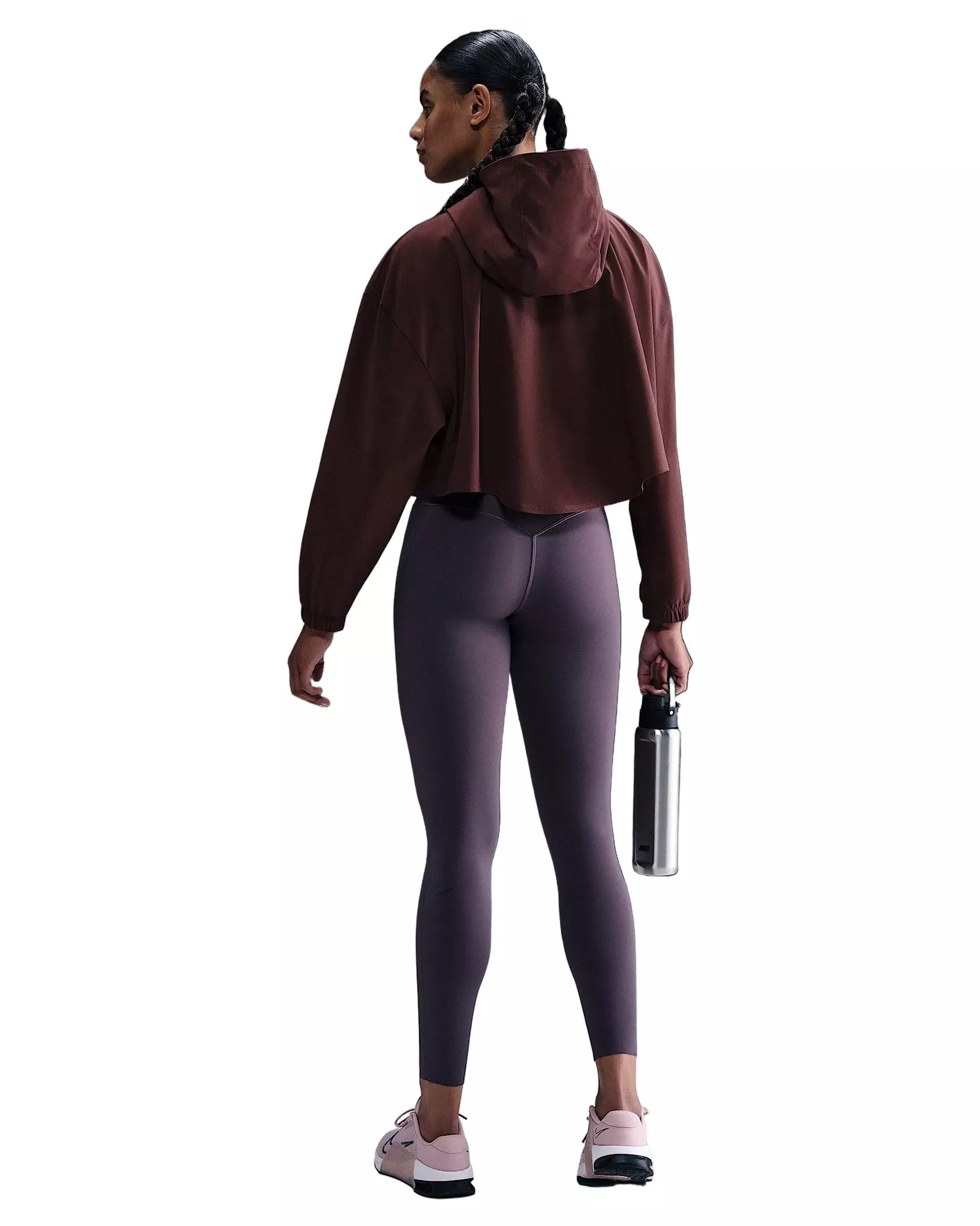 Nike Women's One Repel Oversized Hooded Woven Jacket -Burgundy - BURGUNDY