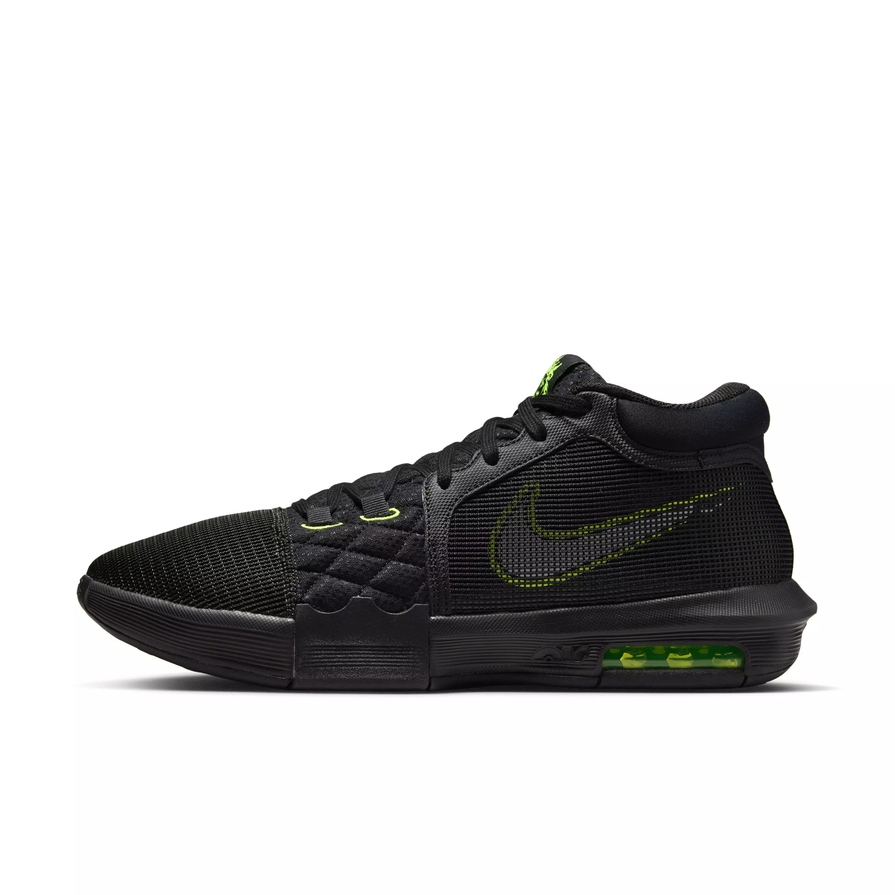 Nike LeBron Witness 8 "Black/Volt/White" Men's Basketball Shoe - BLACK/VOLT/WHITE