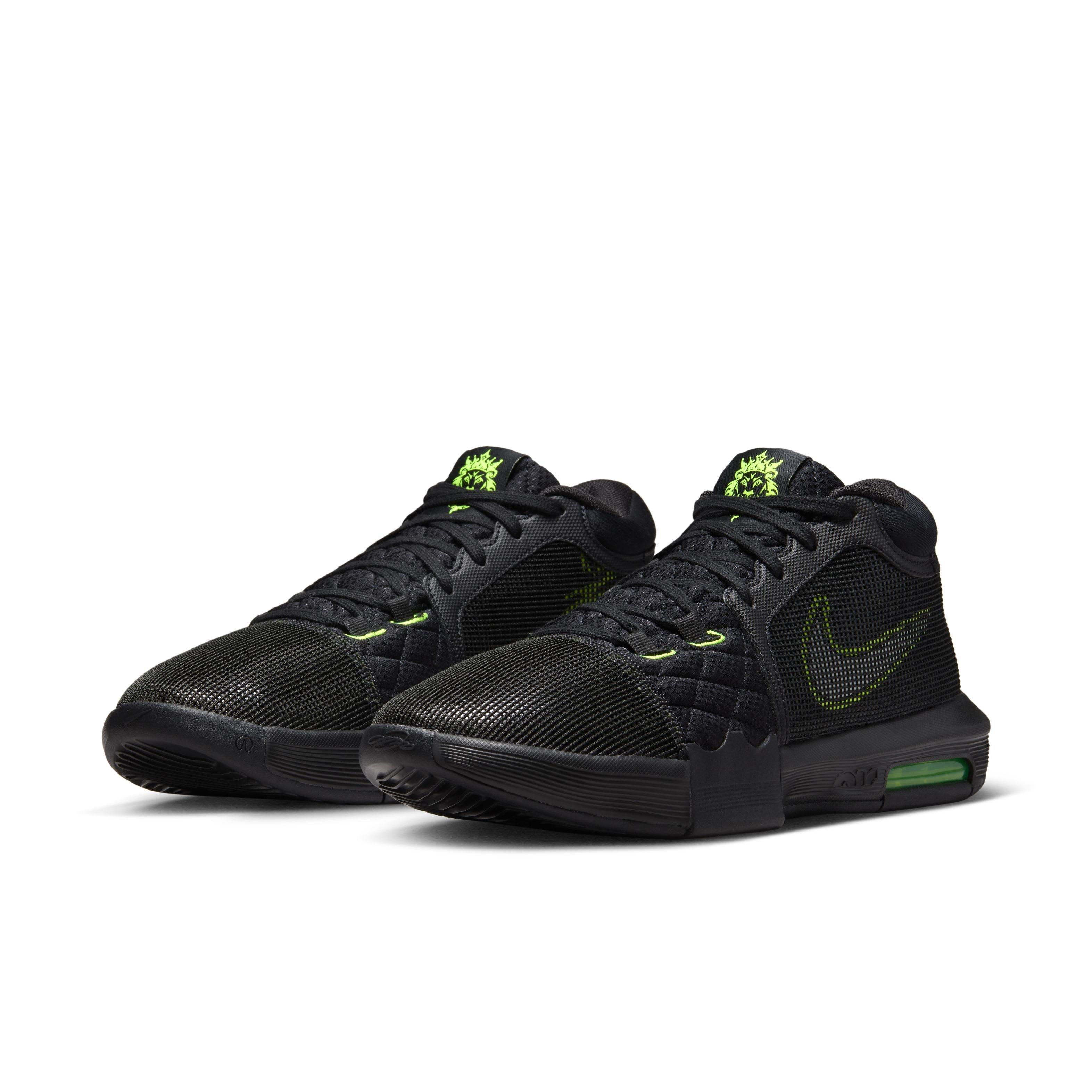 Nike LeBron Witness 8 "Black/Volt/White" Men's Basketball Shoe - BLACK/VOLT/WHITE Thumbnail View 3