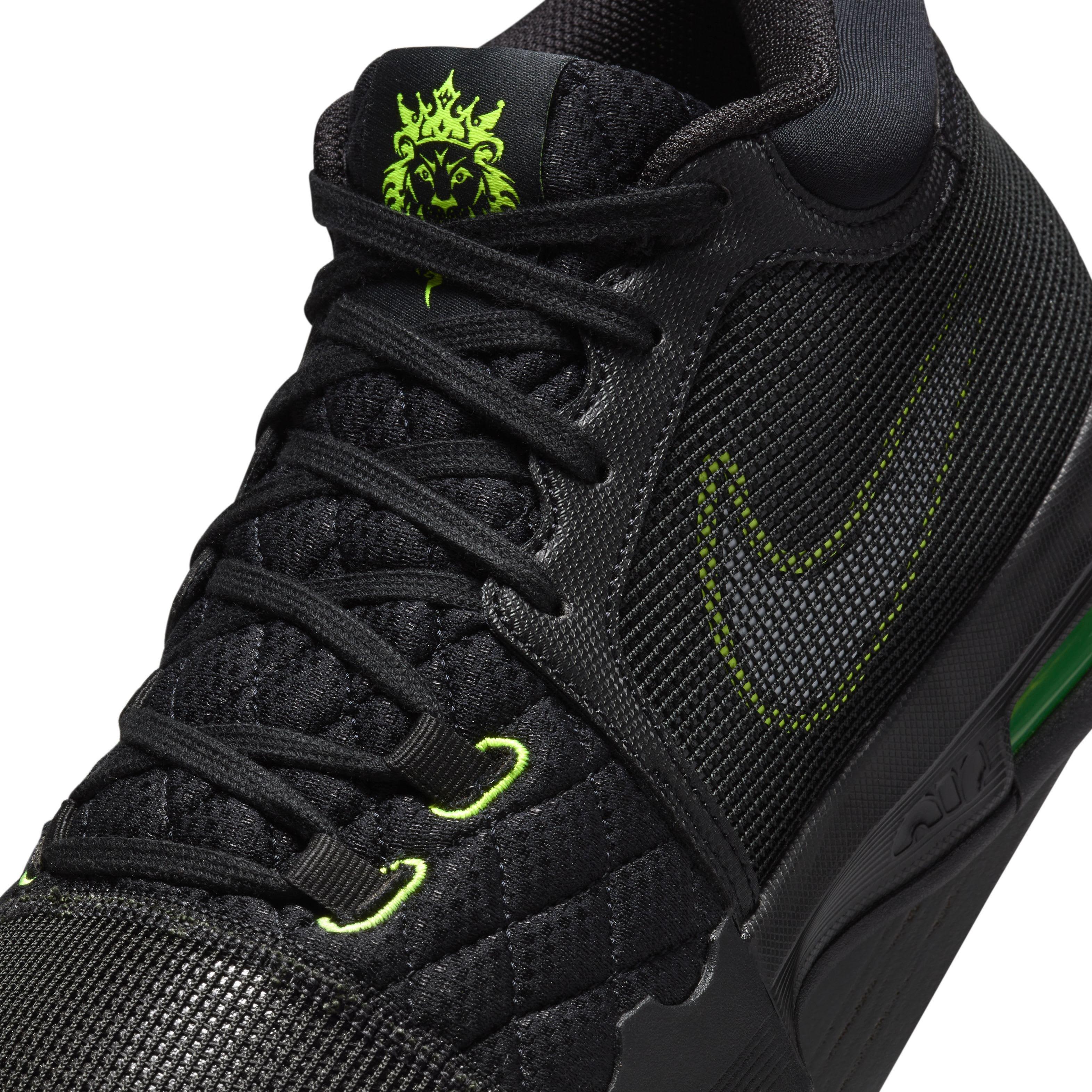 Nike LeBron Witness 8 "Black/Volt/White" Men's Basketball Shoe - BLACK/VOLT/WHITE Thumbnail View 7