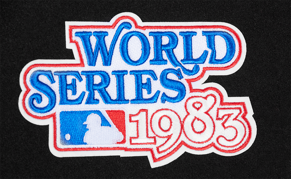 Pro Standard Women's MLB Baltimore Orioles Mashup Rib Wool Varsity Jacket - Black/Orange - BLACK/ORANGE Thumbnail View 5