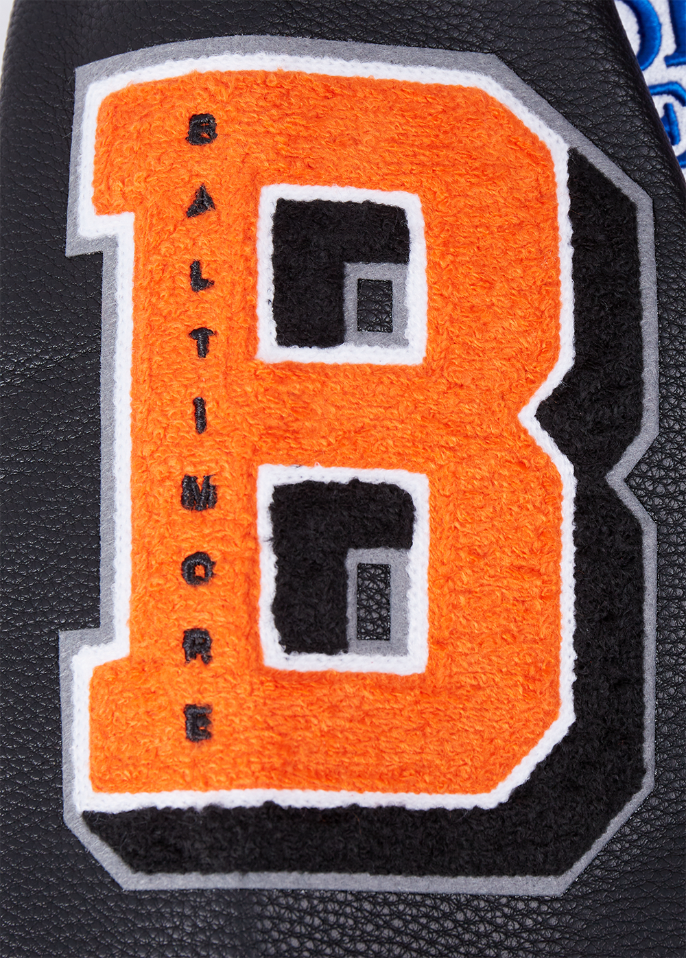 Pro Standard Women's MLB Baltimore Orioles Mashup Rib Wool Varsity Jacket -Black/Orange - BLACK/ORANGE Thumbnail View 7