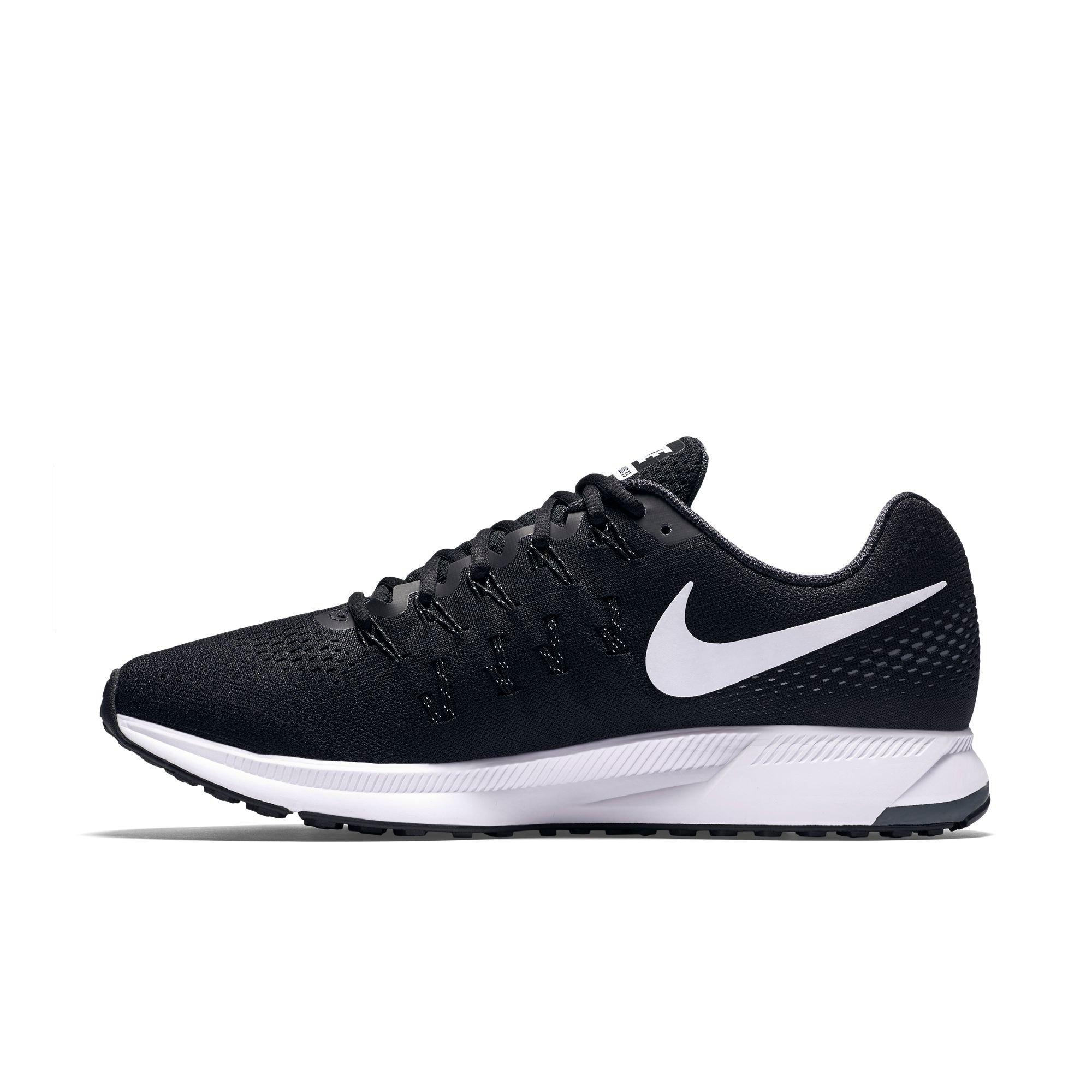 nike men black air zoom pegasus 33 running shoes