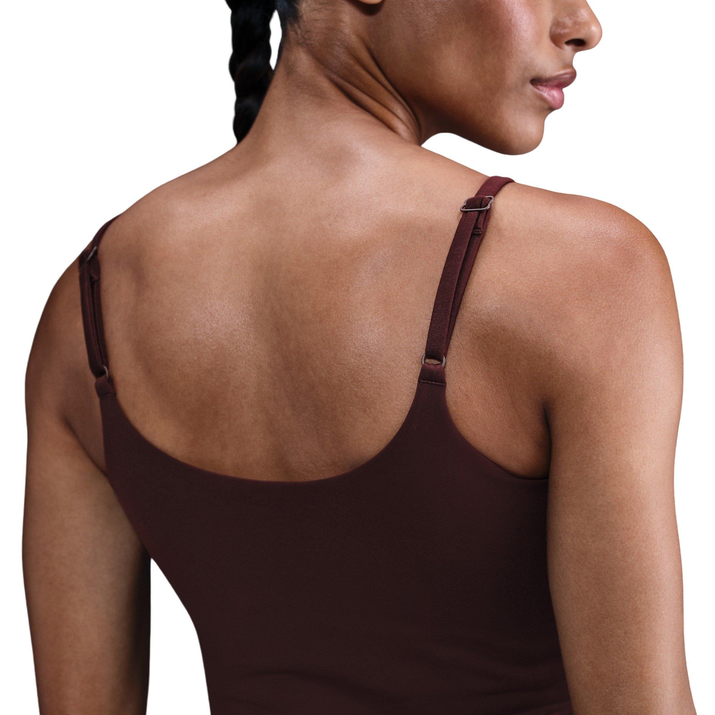Nike Women's One Dri-FIT Tank Top - Burgundy - BURGUNDY Thumbnail View 2