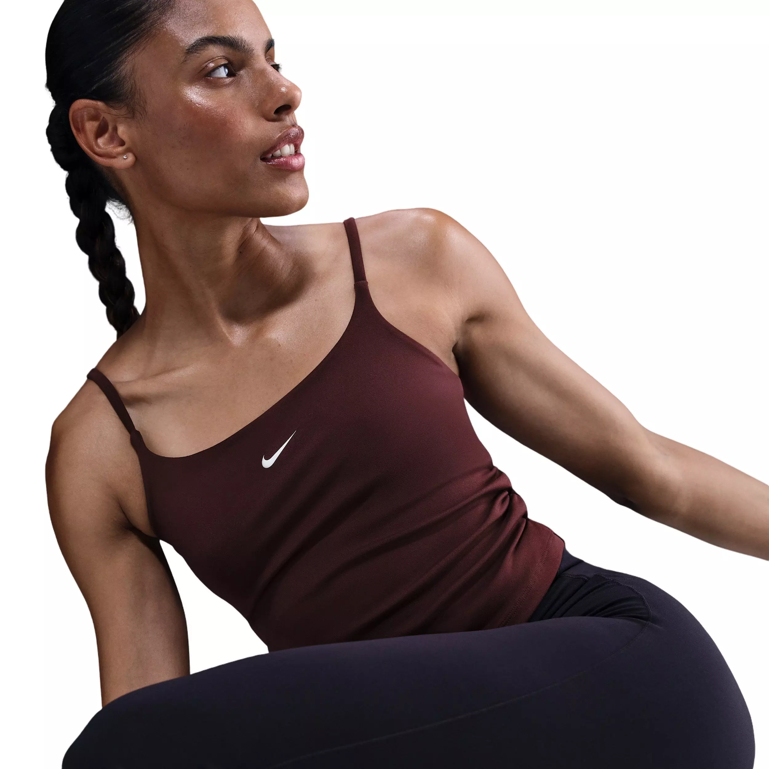 Nike Women's One Dri-FIT Tank Top -Burgundy - BURGUNDY