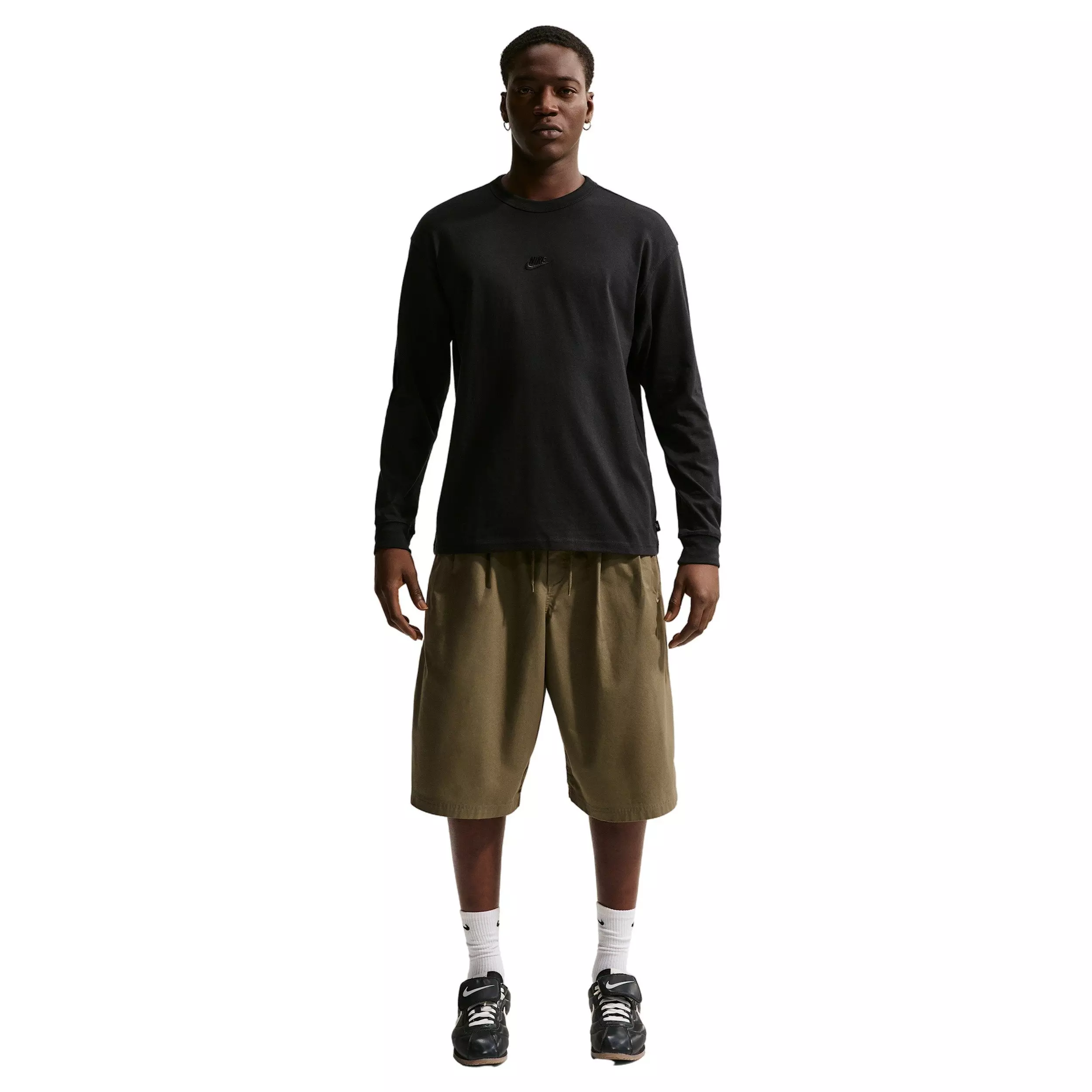 Nike Men's Sportswear Premium Essentials Long-Sleeve T-Shirt - BLACK