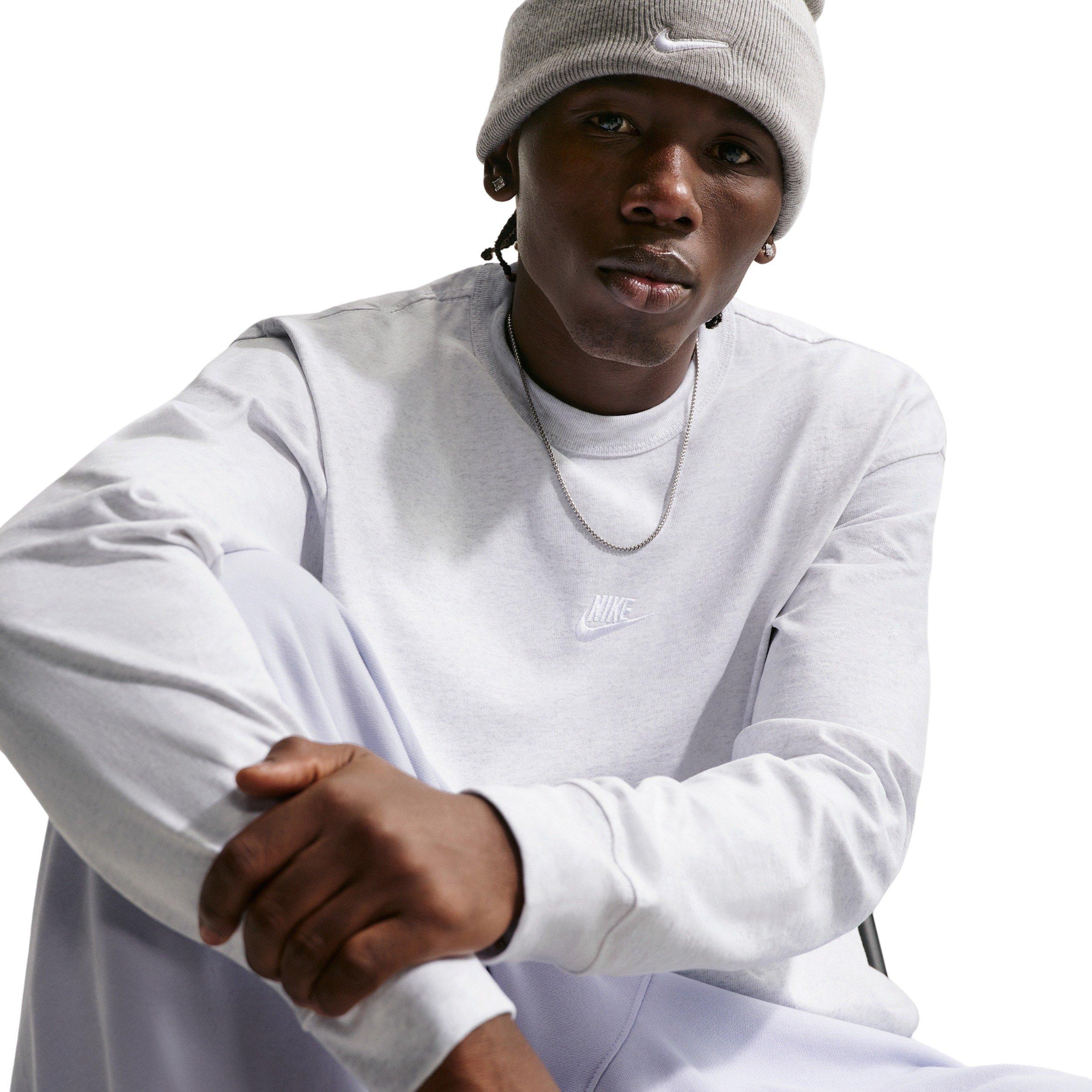 Nike Men's Sportswear Premium Essentials Long-Sleeve T-Shirt - BROWN Thumbnail View 3