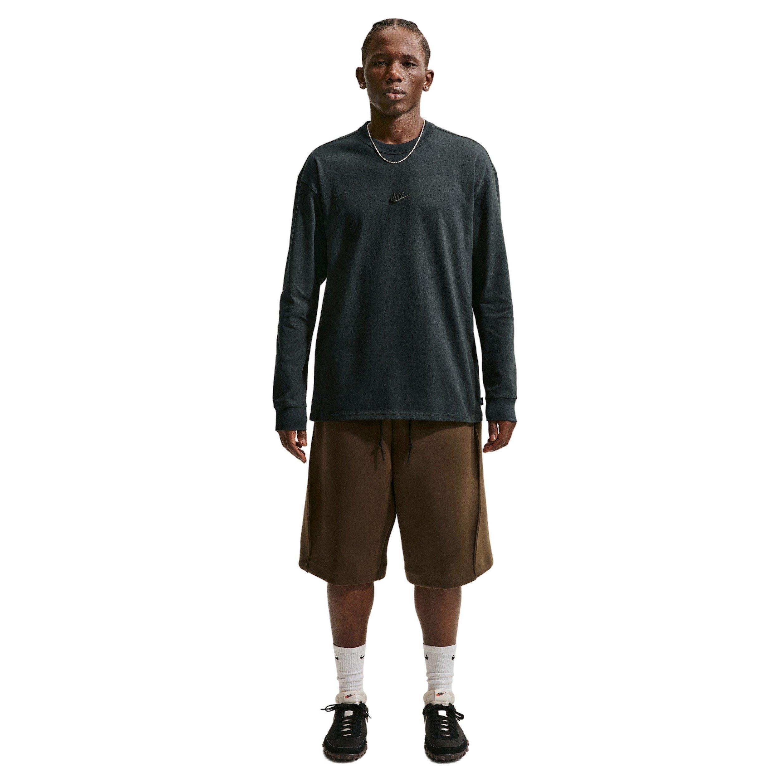 Nike Men's Sportswear Premium Essentials Long-Sleeve T-Shirt - DK GREEN Thumbnail View 4
