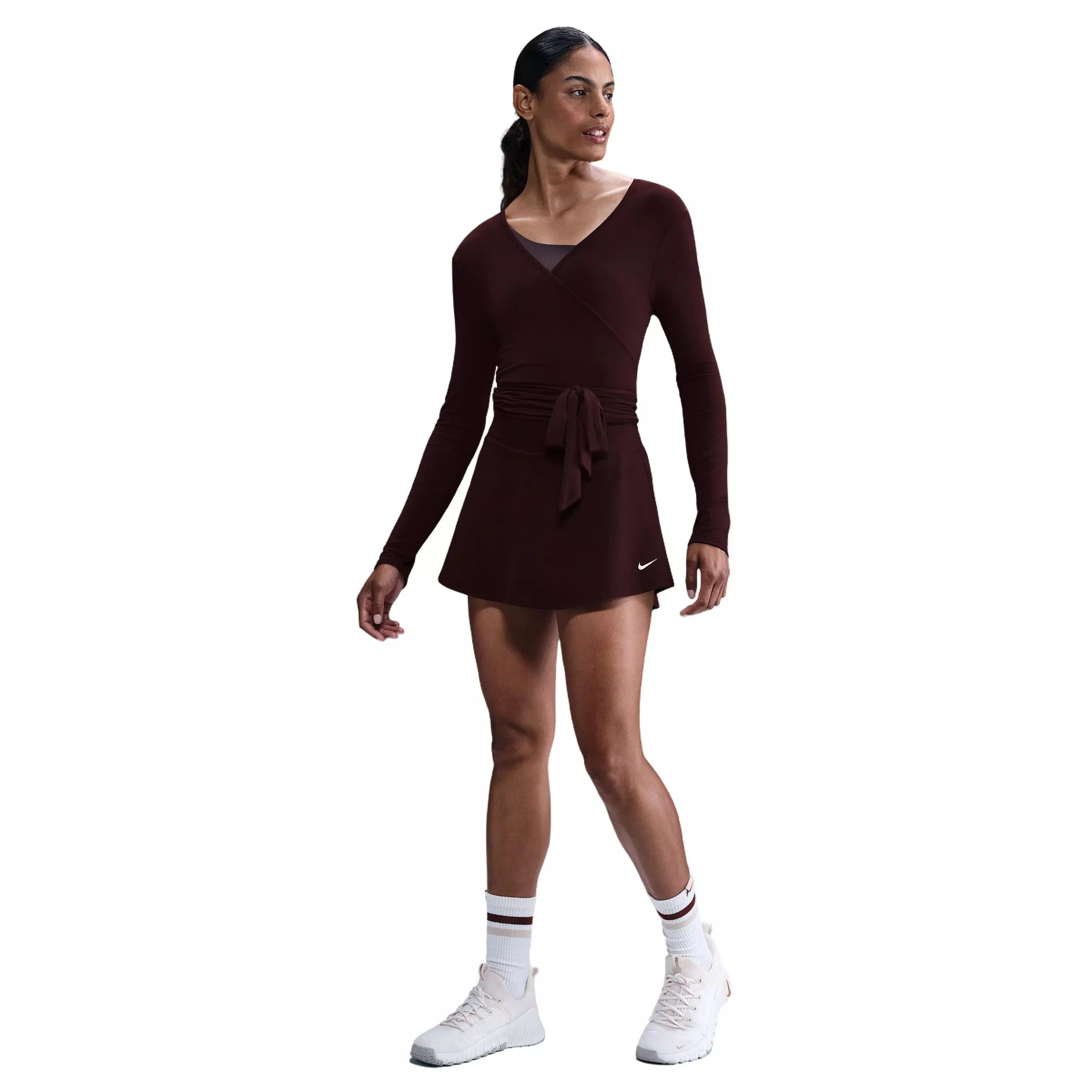 Nike Women's One Dri-FIT Skirt - Burgundy - BURGUNDY
