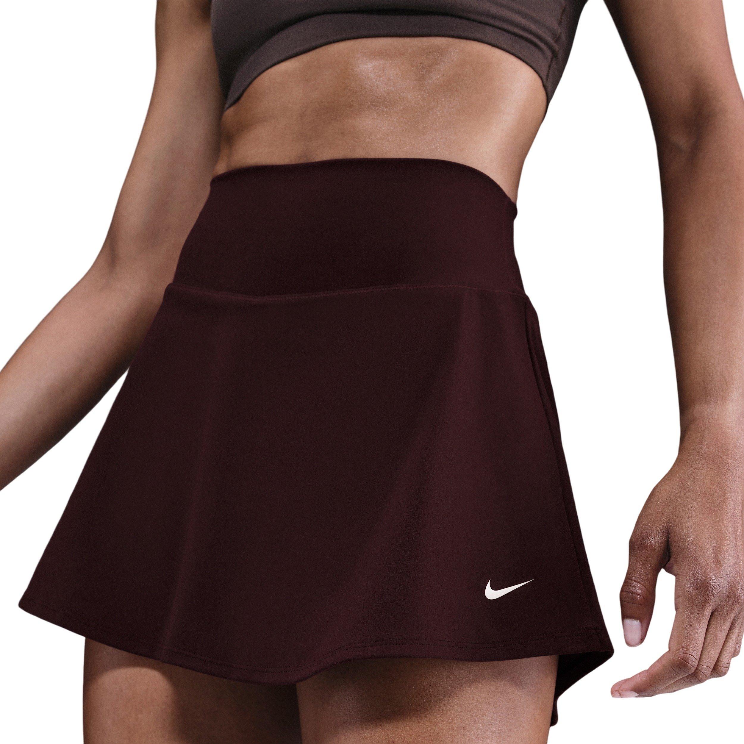 Nike Women's One Dri-FIT Skirt - Burgundy - BURGUNDY Thumbnail View 3