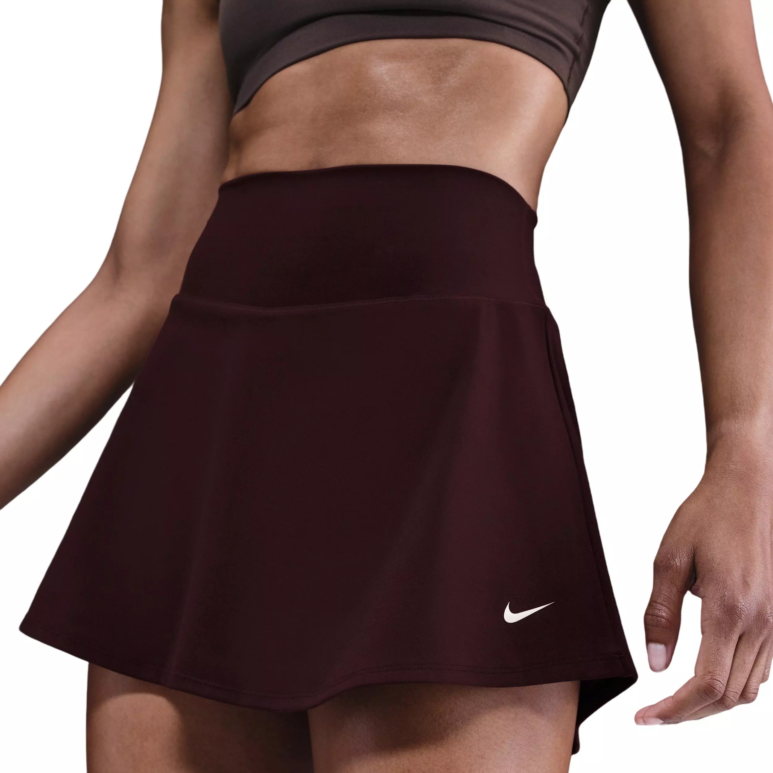 Nike Women's One Dri-FIT Skirt -Burgundy - BURGUNDY