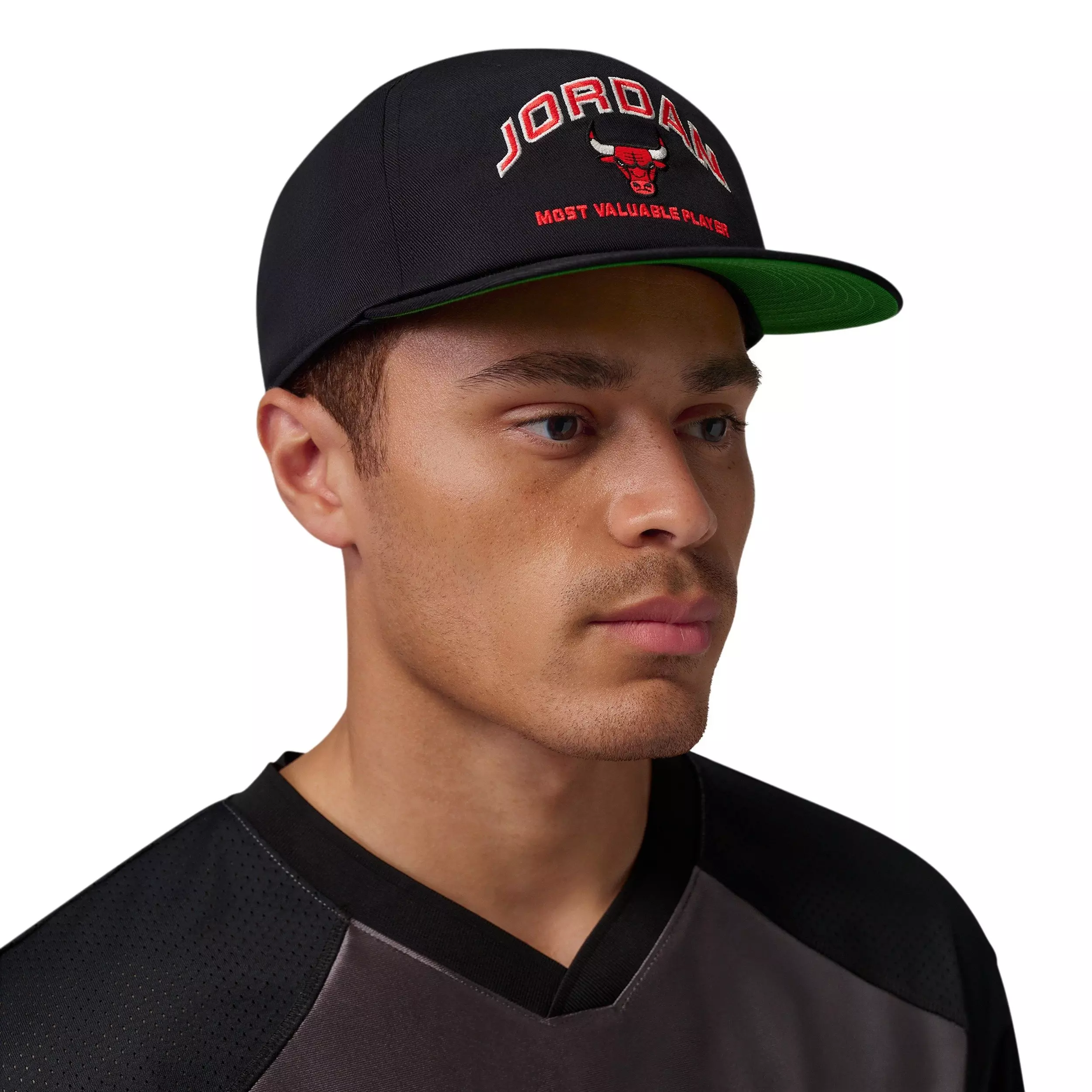 Jordan Adult Chicago Bulls NBA Pro Snapback Hat - BLACK