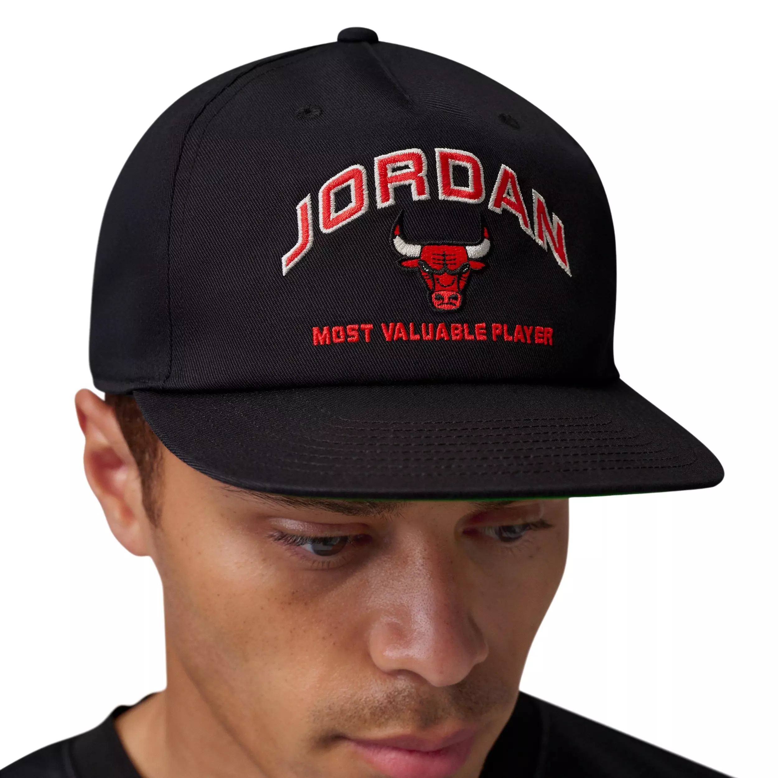 Jordan Adult Chicago Bulls NBA Pro Snapback Hat - BLACK