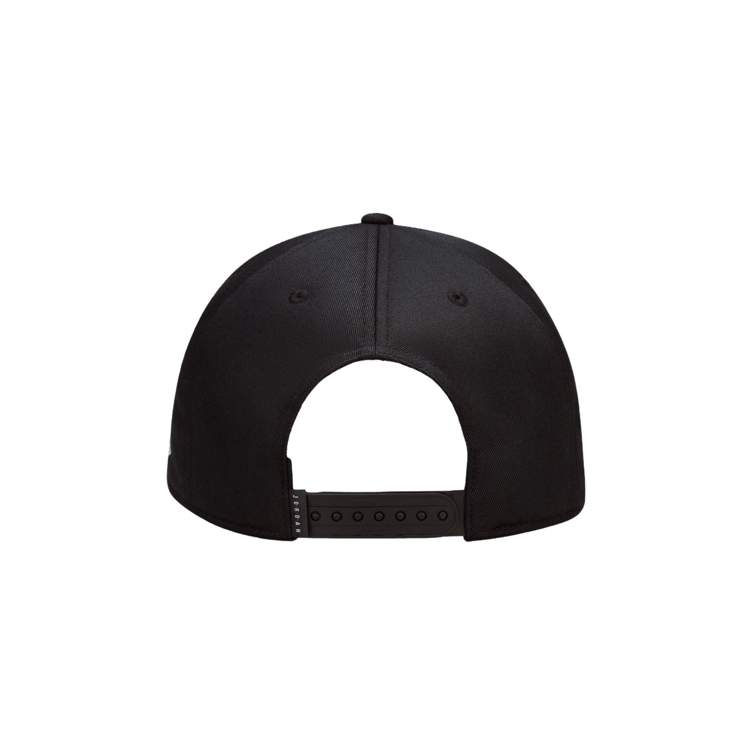 Jordan Adult Chicago Bulls NBA Pro Snapback Hat - BLACK Thumbnail View 6