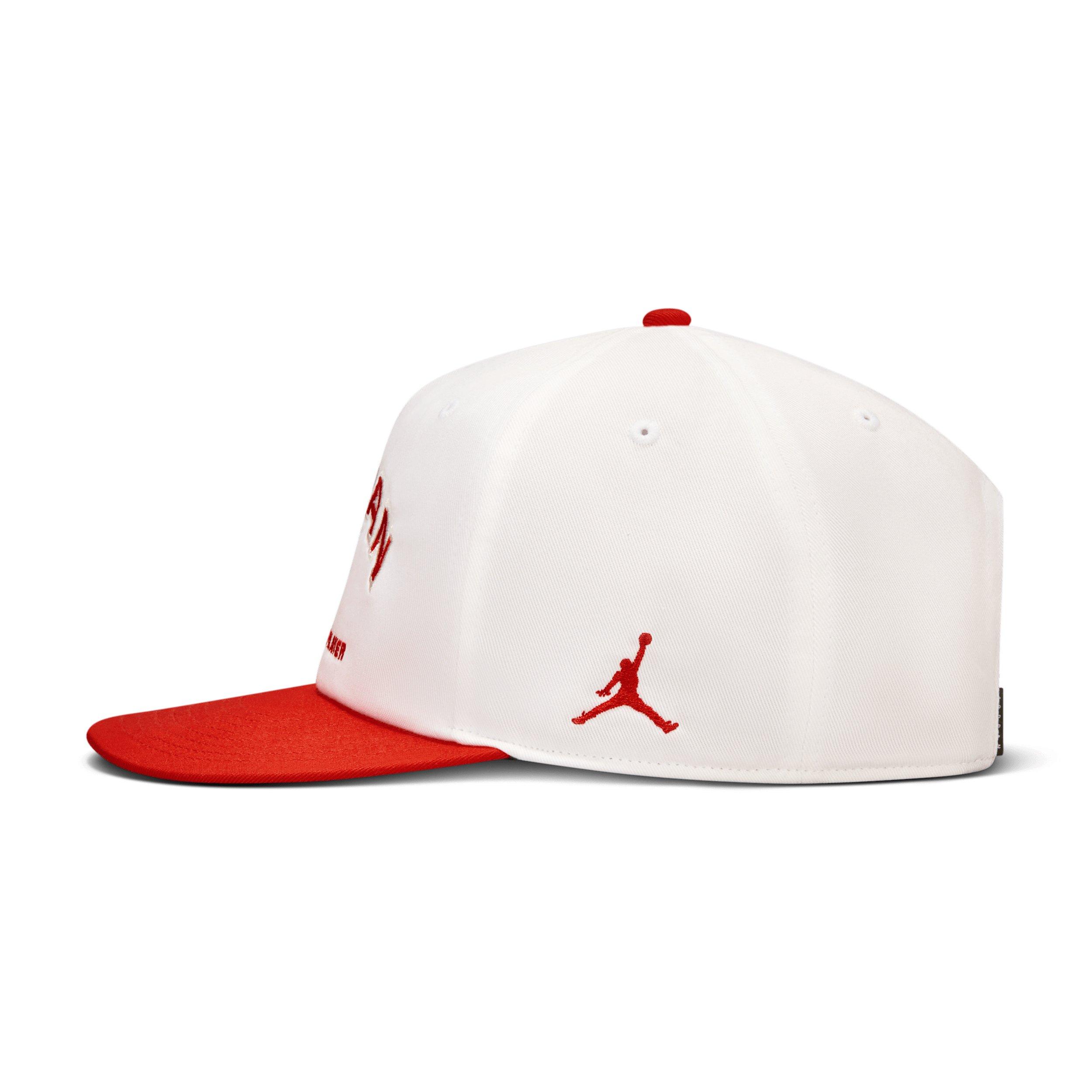 Jordan Adult Chicago Bulls NBA Pro Snapback Hat - WHITE Thumbnail View 5