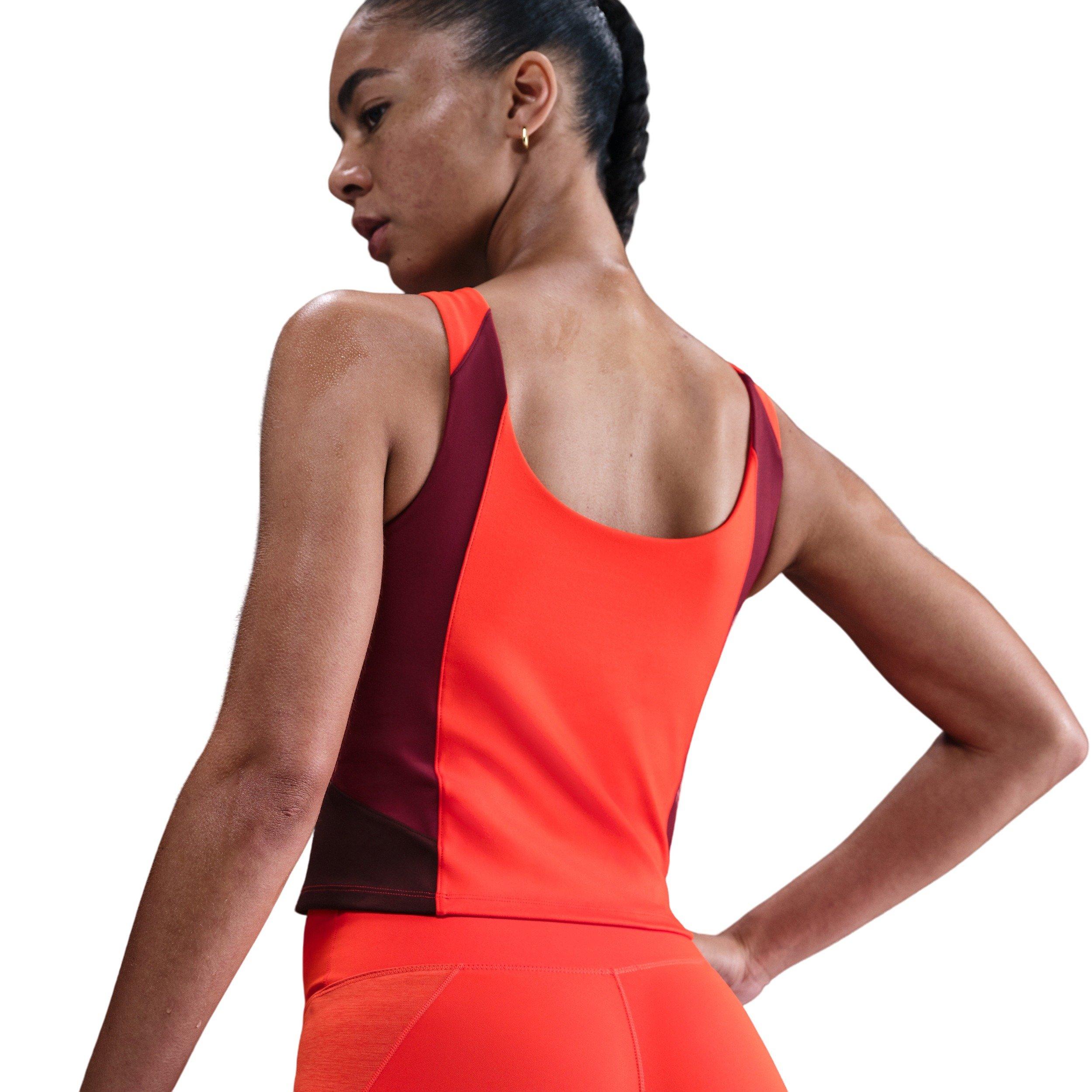 Nike Women's One Classic Dri-FIT Tank Top - Red - RED Thumbnail View 2