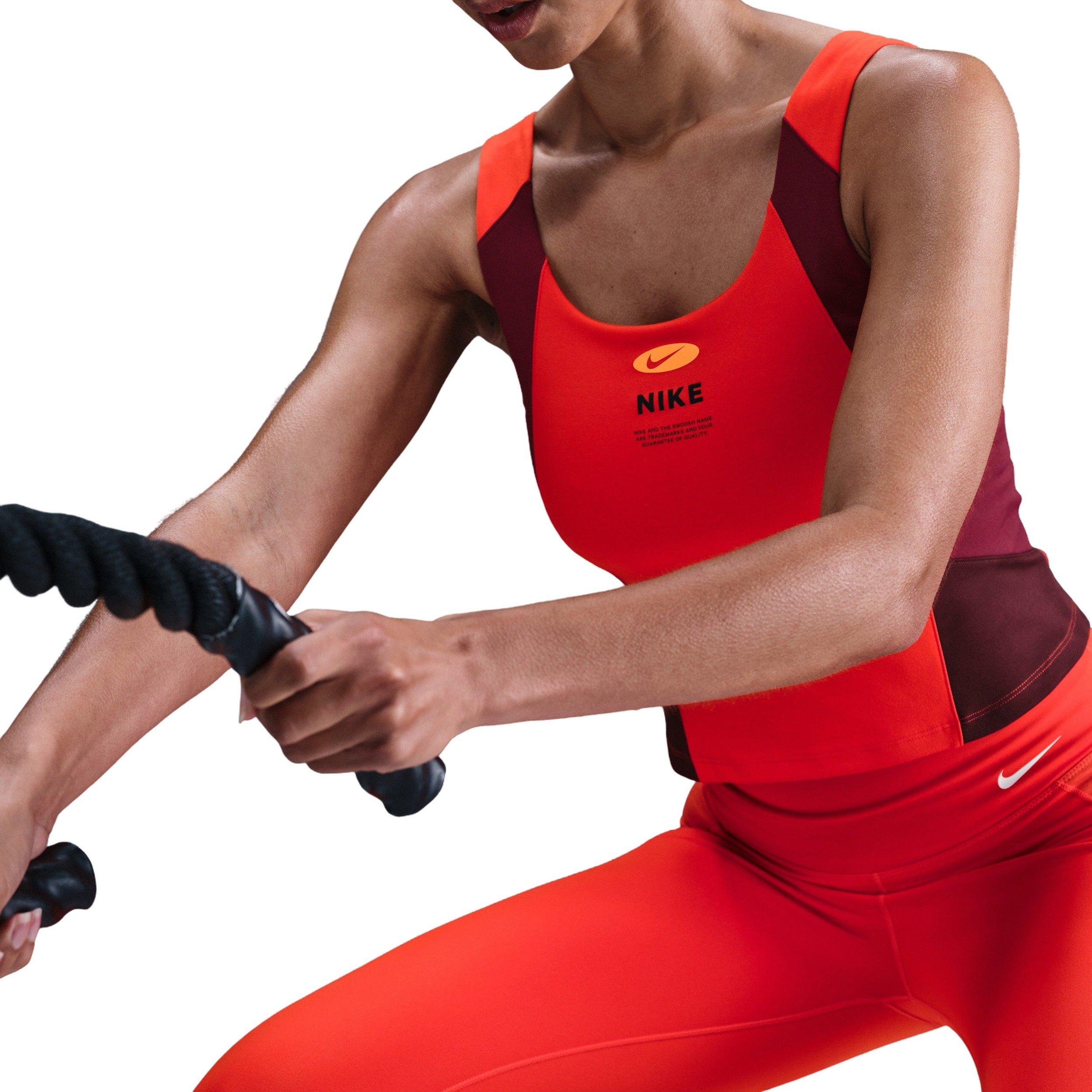 Nike Women's One Classic Dri-FIT Tank Top - Red - RED Thumbnail View 3