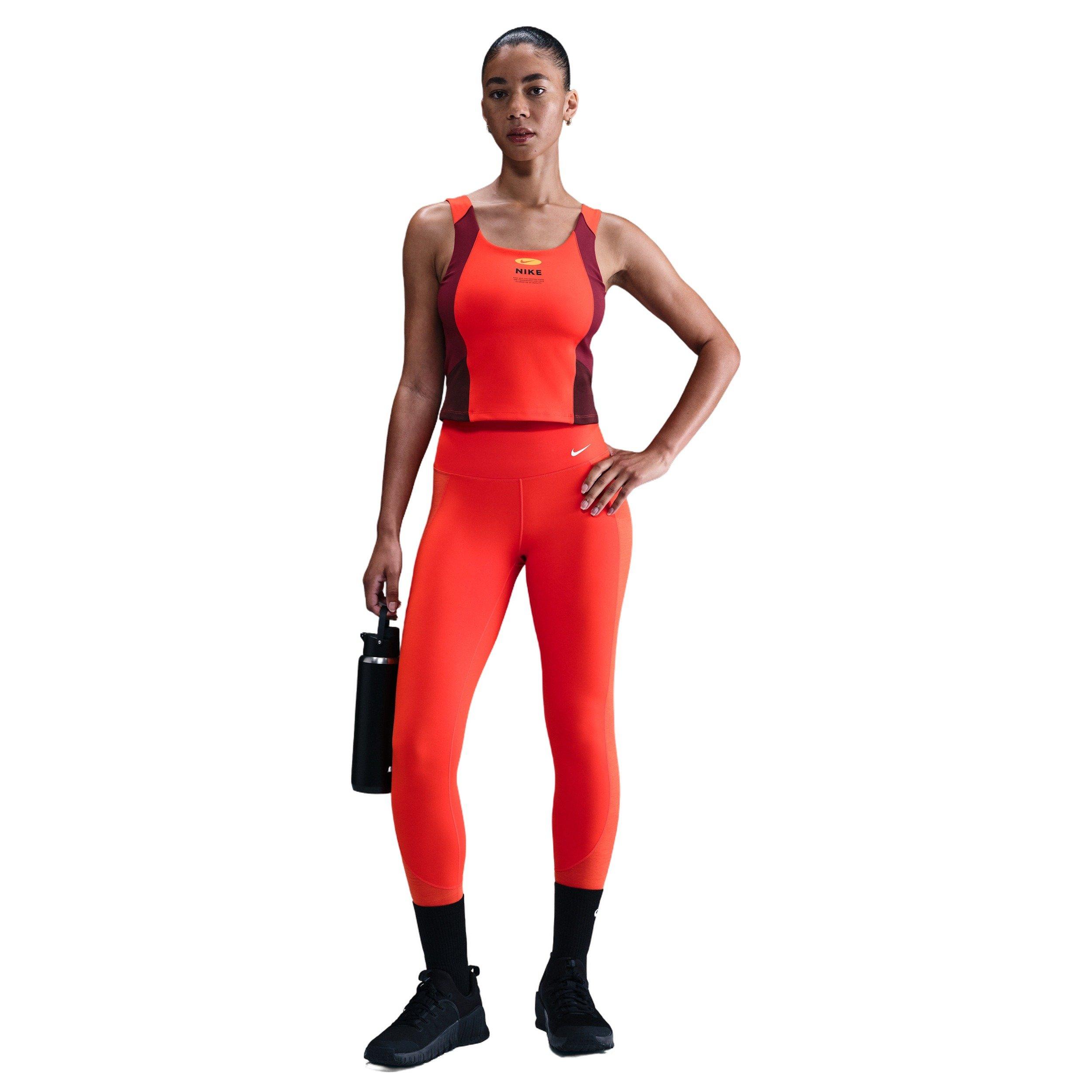 Nike Women's One Classic Dri-FIT Tank Top - Red - RED Thumbnail View 4