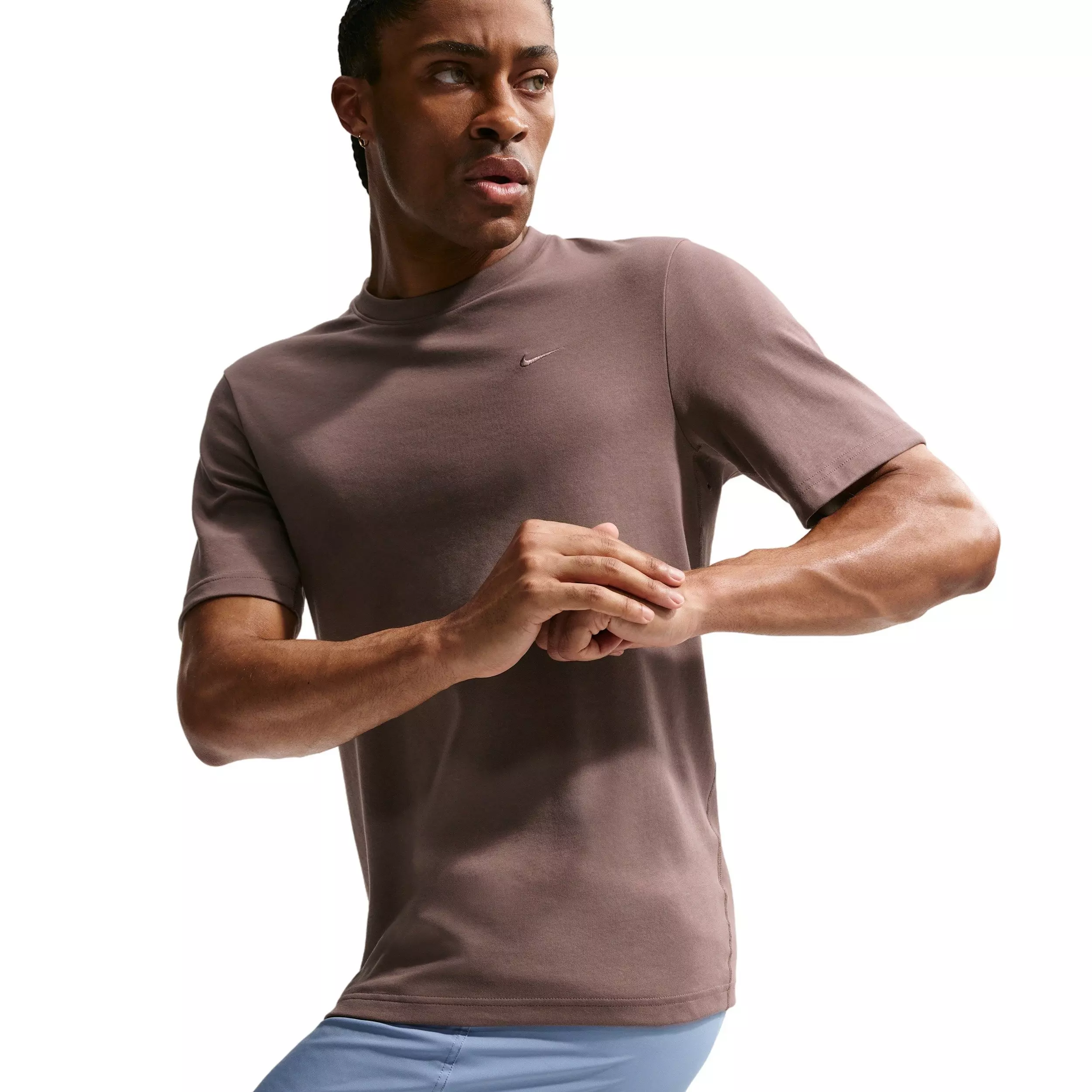 Nike Men's Primary Dri-FIT Short-Sleeve Versatile Top - TATTOO PURPLE