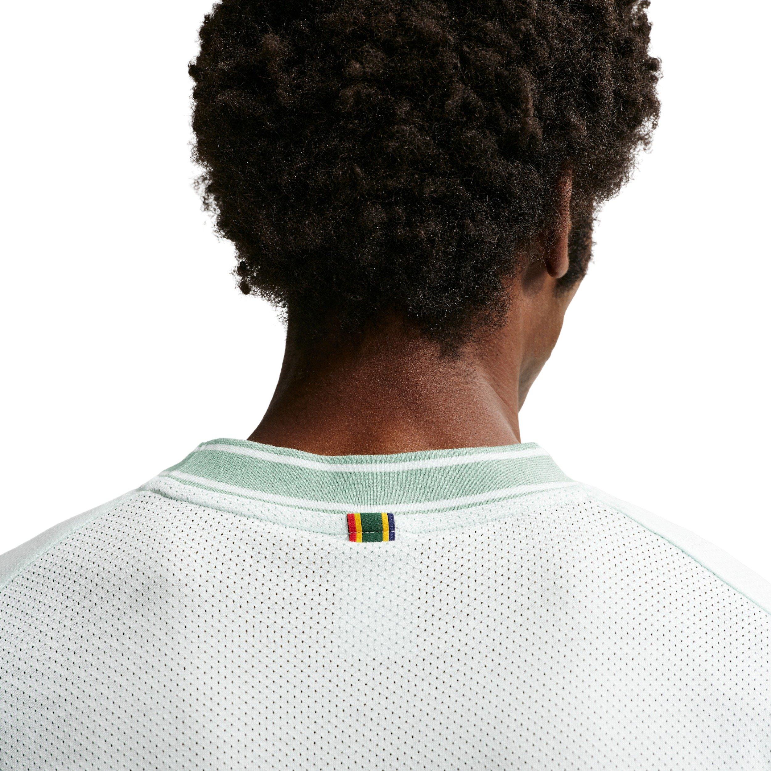 Nike Men's Court Heritage Short-Sleeve Tennis Top - GREEN Thumbnail View 2