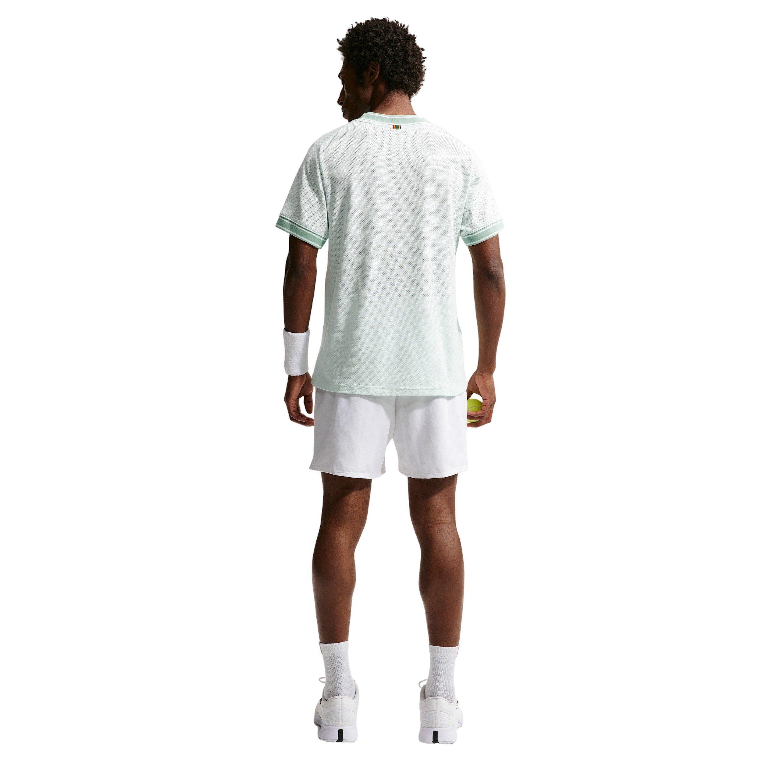 Nike Men's Court Heritage Short-Sleeve Tennis Top - GREEN Thumbnail View 5