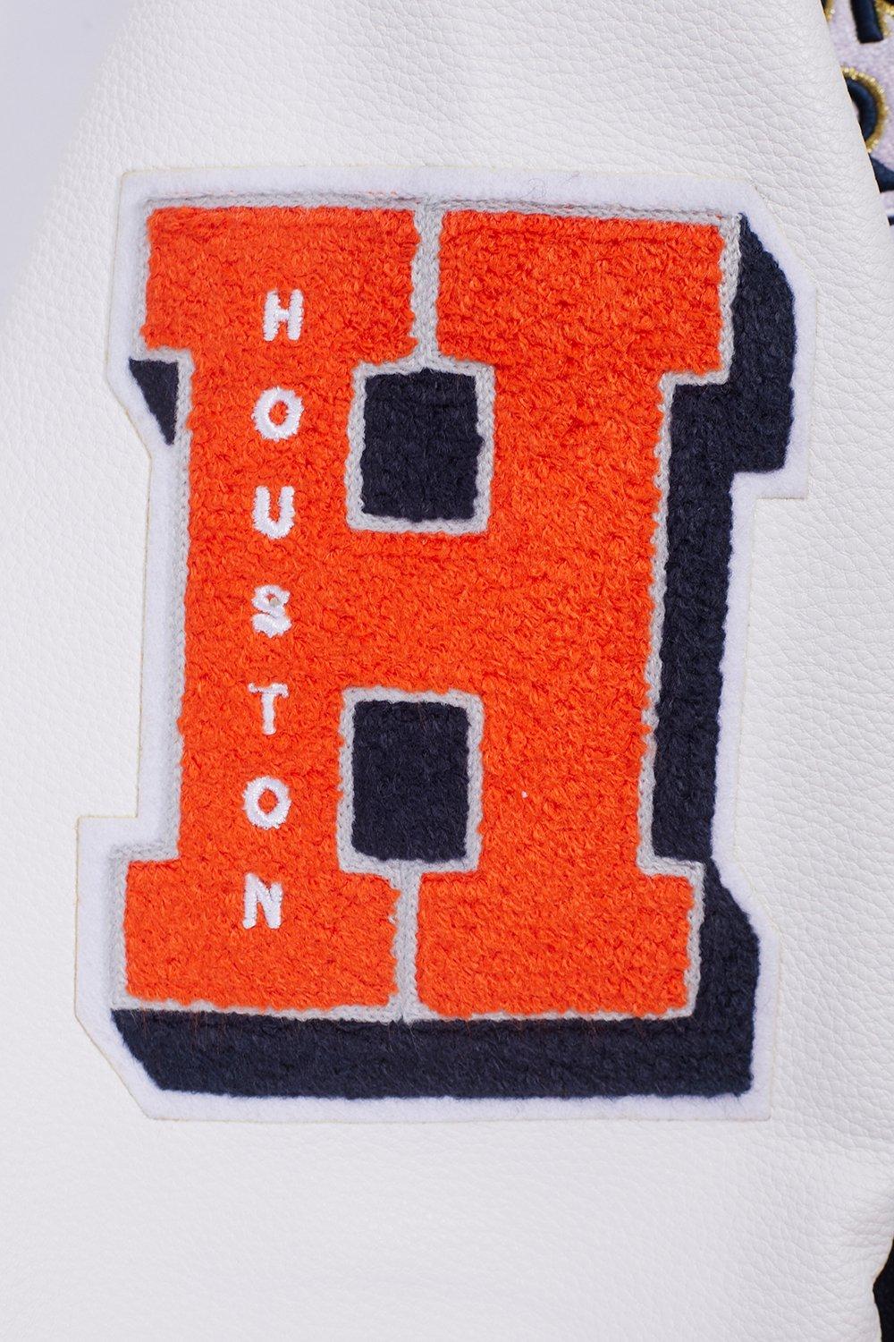 Pro Standard Women's MLB Houston Astros Mashup Rib Wool Varsity Jacket -Navy/Orange - NAVY/ORANGE Thumbnail View 7