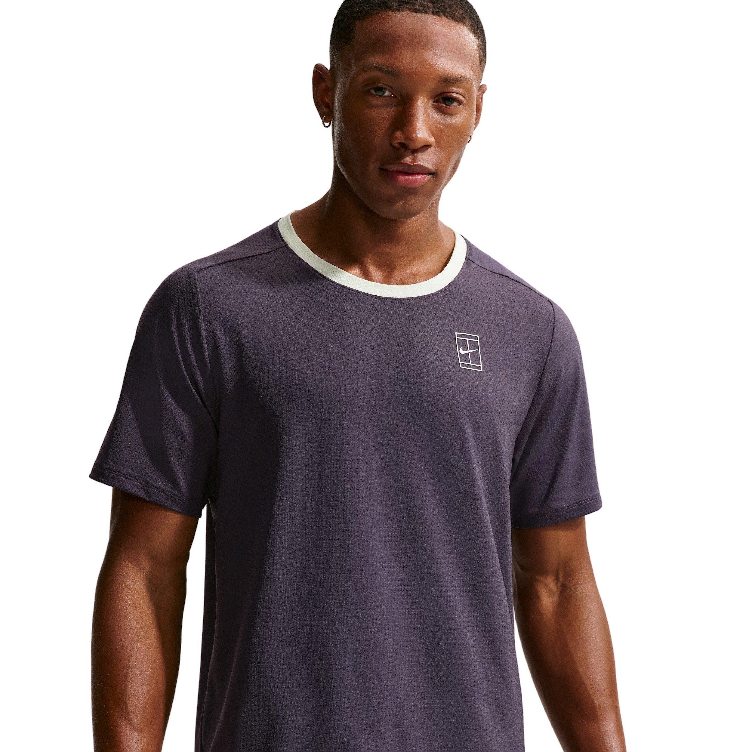 Nike Men's Court Advantage Dri-FIT Tennis Top - PURPLE Thumbnail View 1