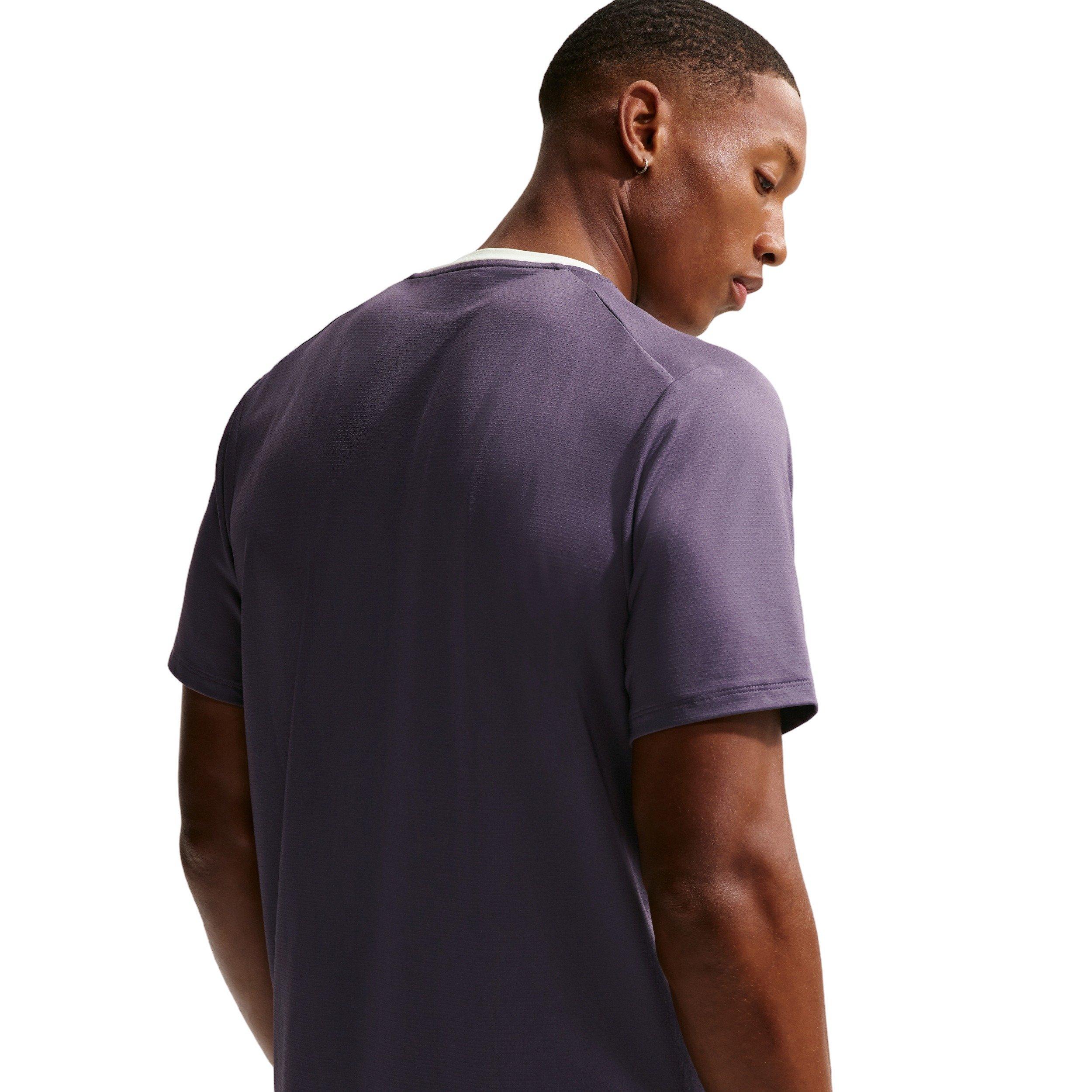 Nike Men's Court Advantage Dri-FIT Tennis Top - PURPLE Thumbnail View 2