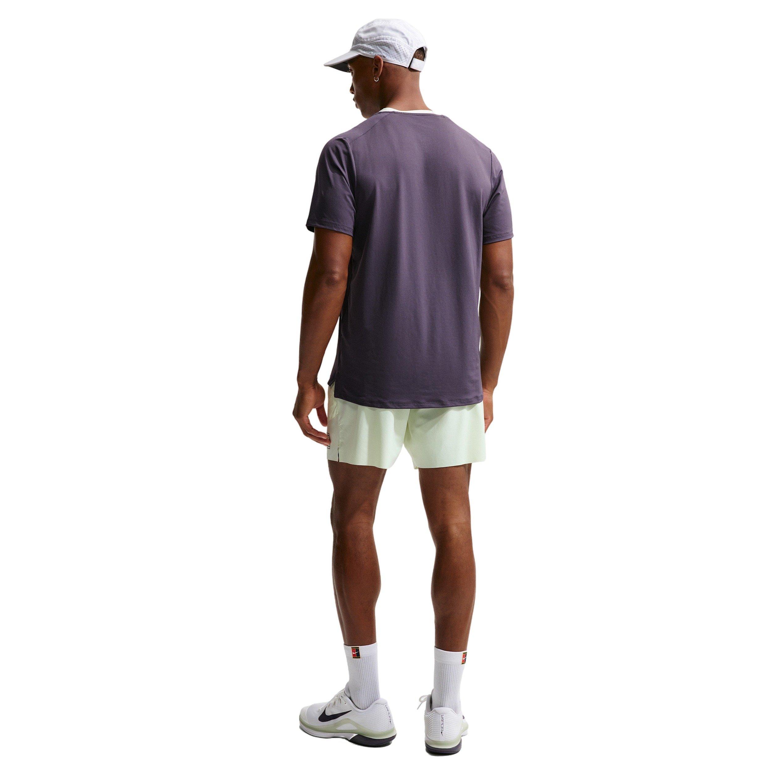 Nike Men's Court Advantage Dri-FIT Tennis Top - PURPLE Thumbnail View 5