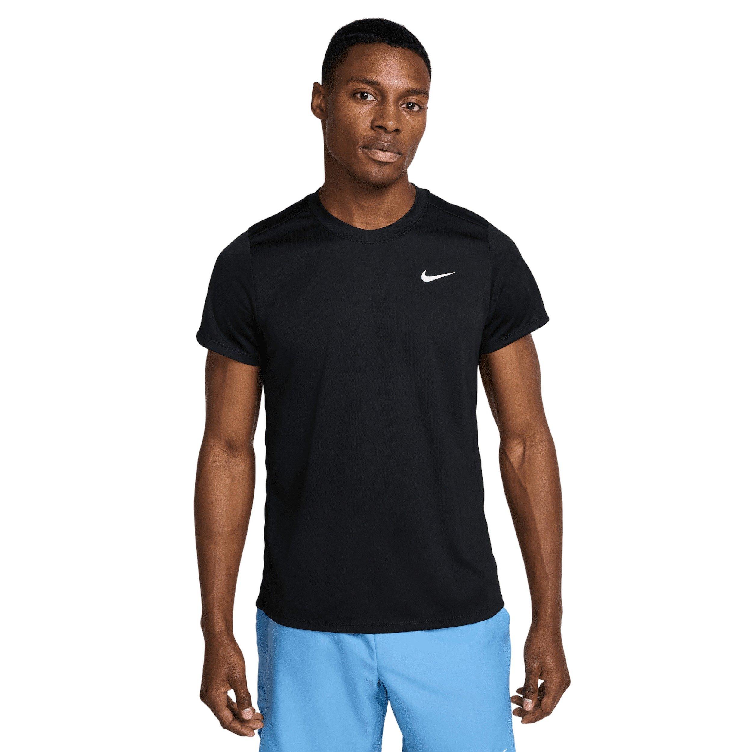 Nike Men's Court Victory Dri-FIT Tennis Top - BLACK Thumbnail View 1
