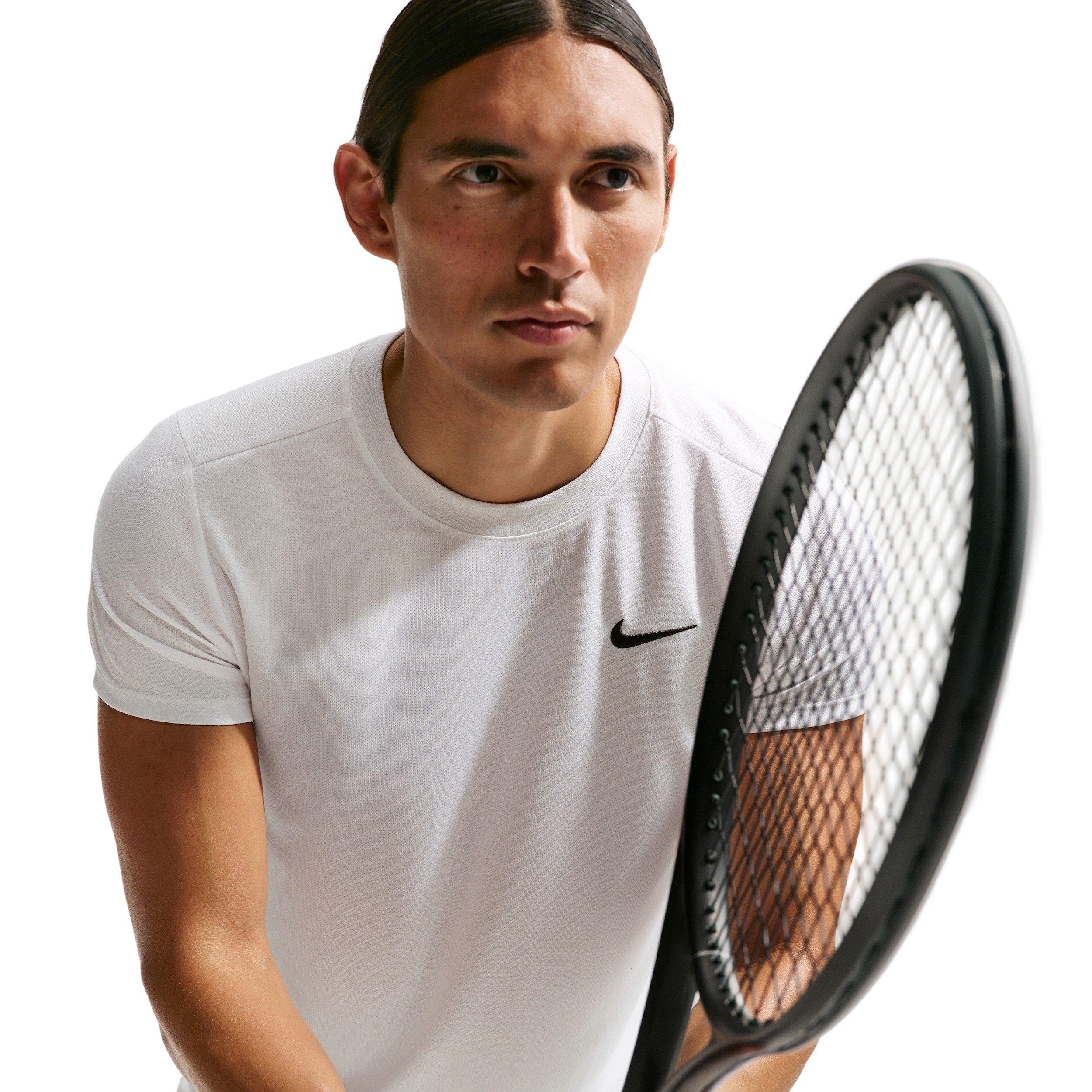 Nike Men's Court Victory Dri-FIT Tennis Top - WHITE Thumbnail View 3
