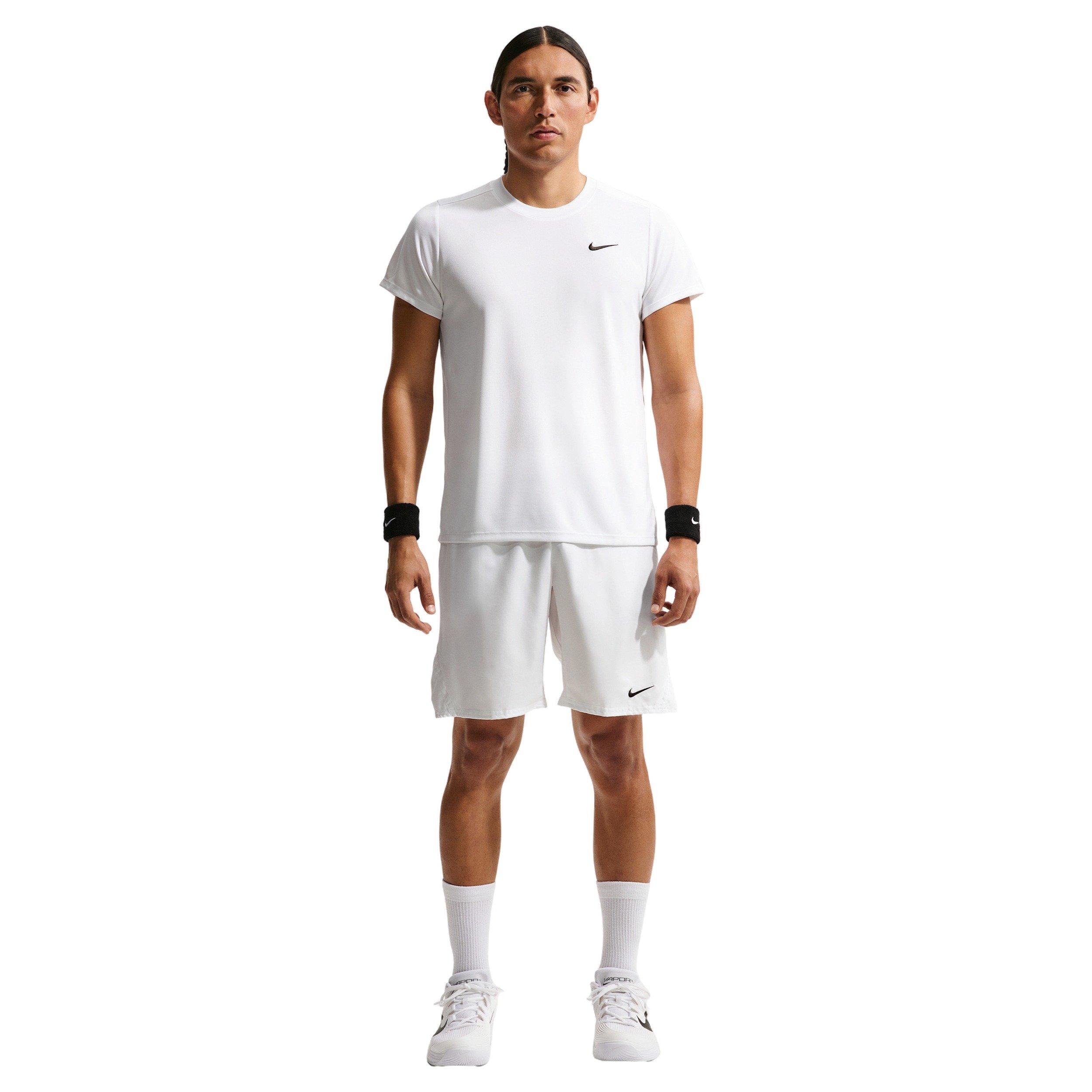 Nike Men's Court Victory Dri-FIT Tennis Top - WHITE Thumbnail View 4