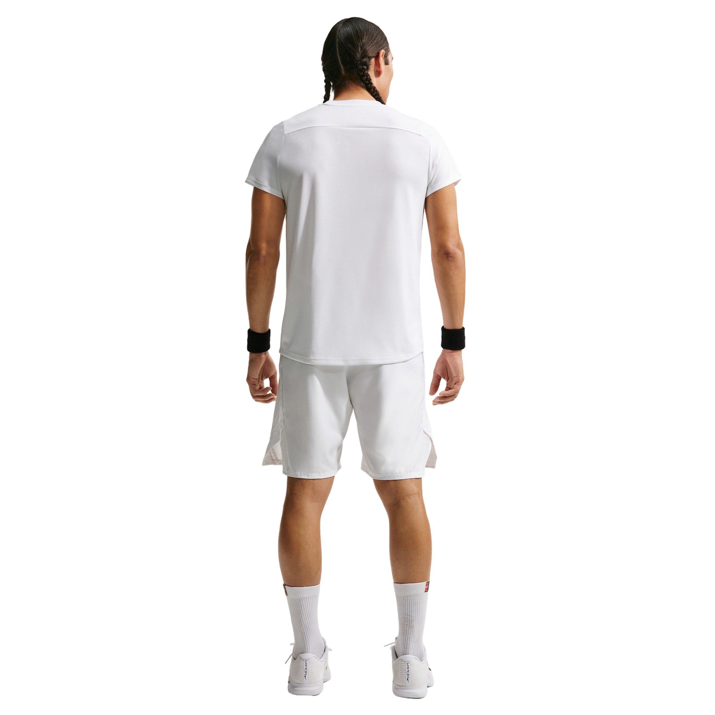 Nike Men's Court Victory Dri-FIT Tennis Top - WHITE Thumbnail View 5