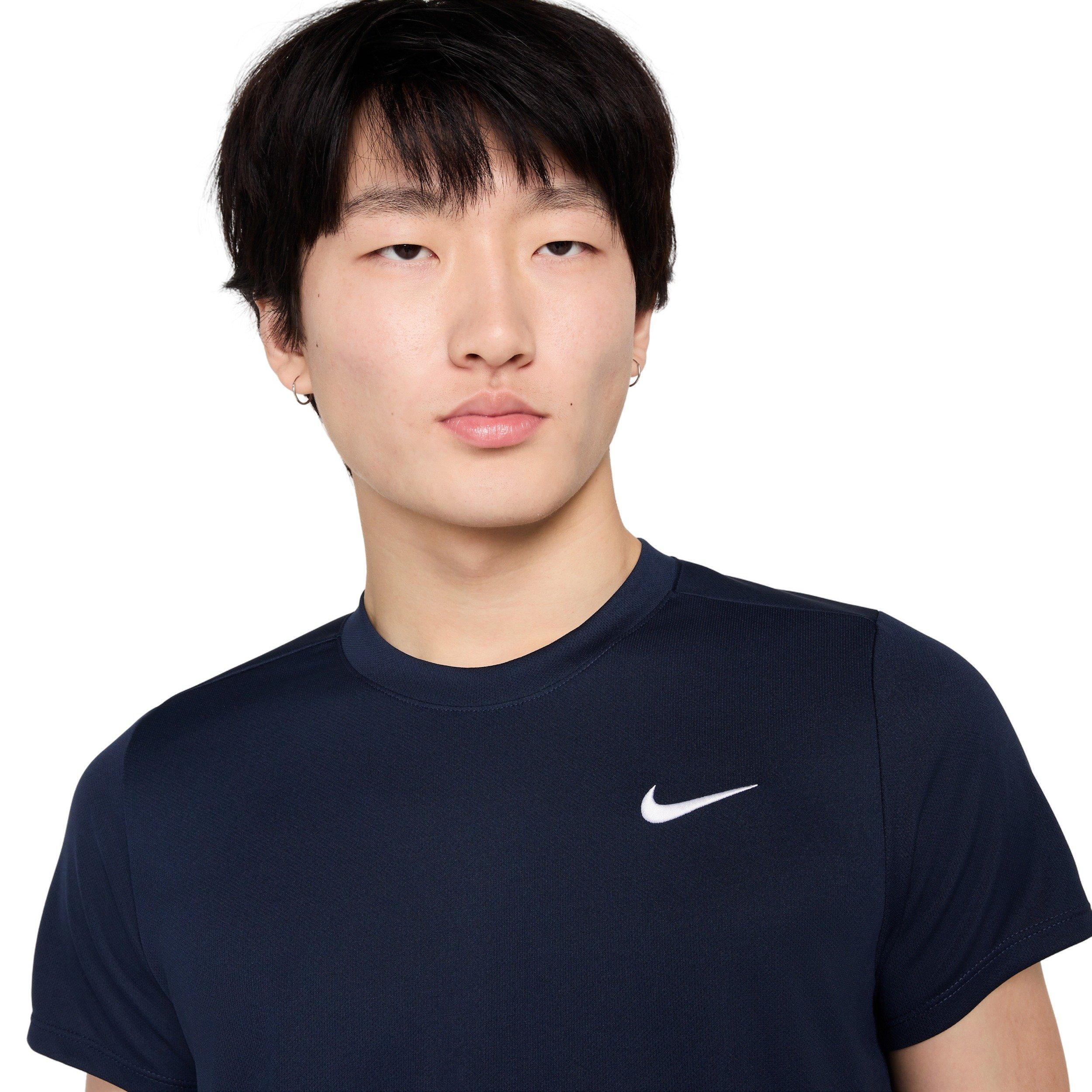 Nike Men's Court Victory Dri-FIT Tennis Top - BLUE Thumbnail View 3