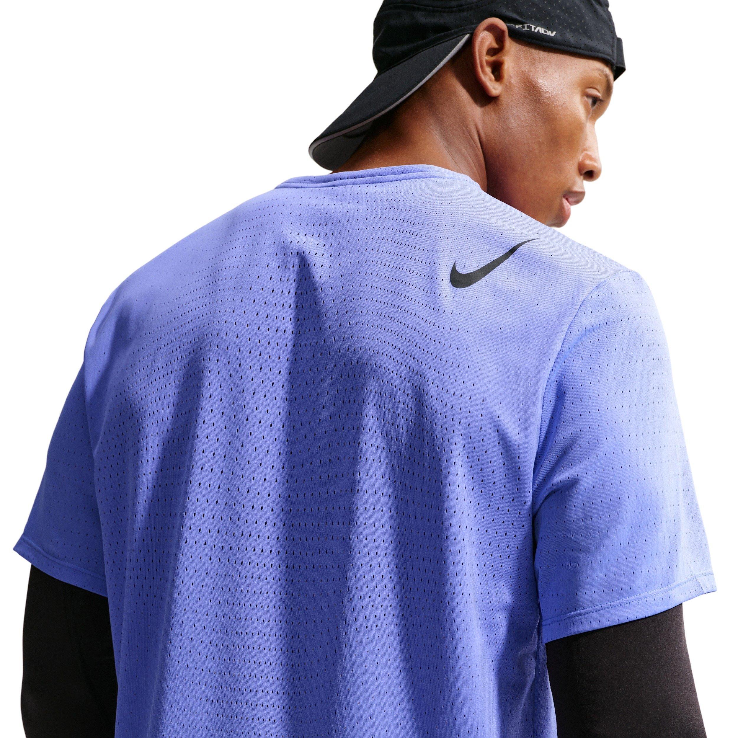Nike Men's AeroSwift Dri-FIT ADV Short-Sleeve Running Top - BLUE Thumbnail View 2