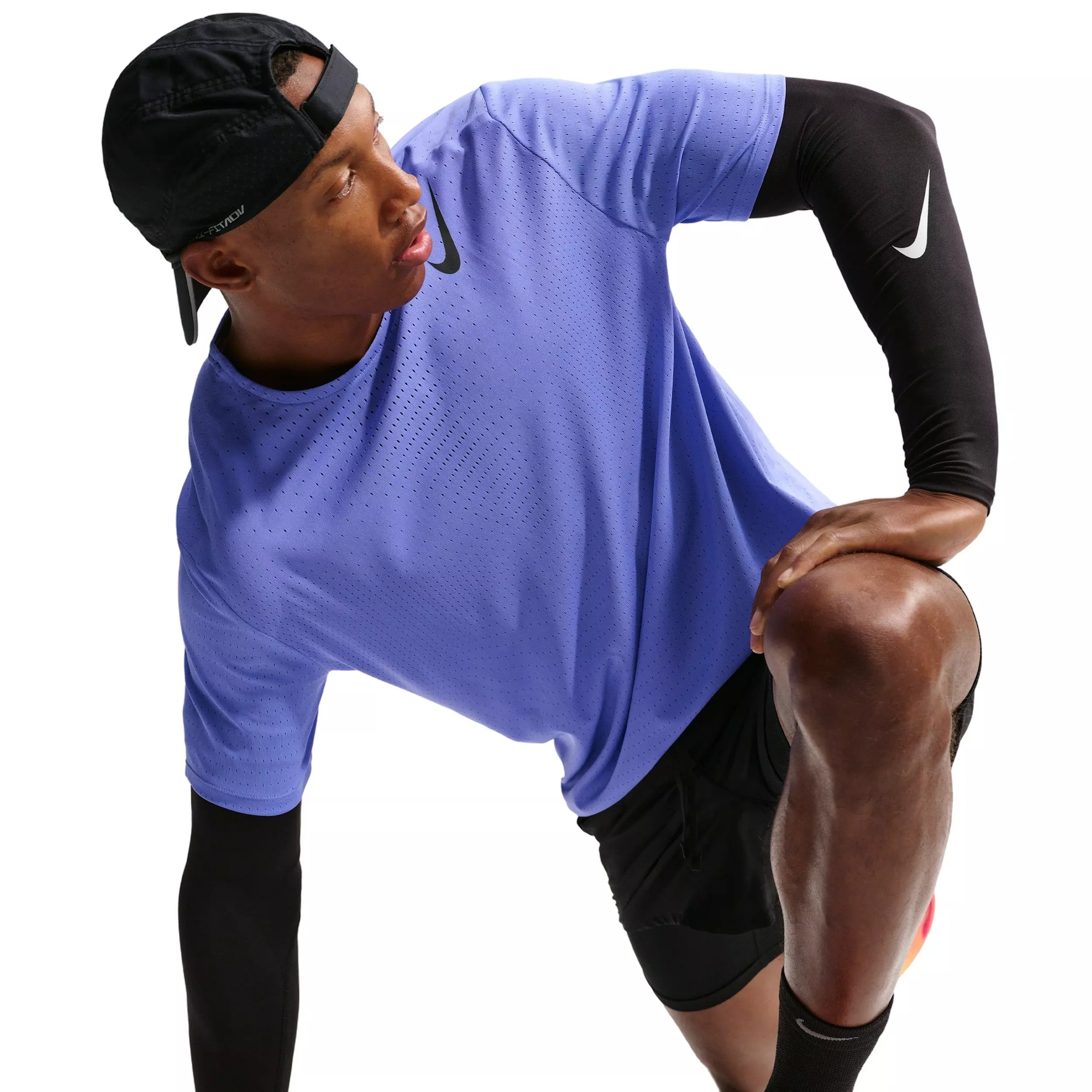 Nike Men's AeroSwift Dri-FIT ADV Short-Sleeve Running Top - BLUE